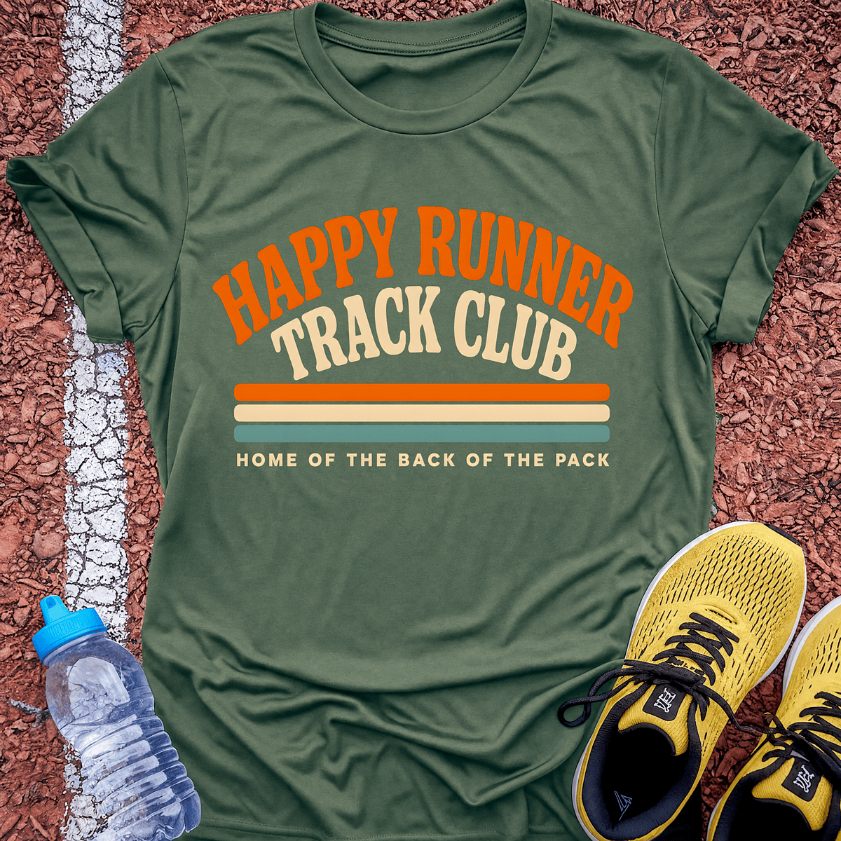 Happy Runner Track Club - Military Green