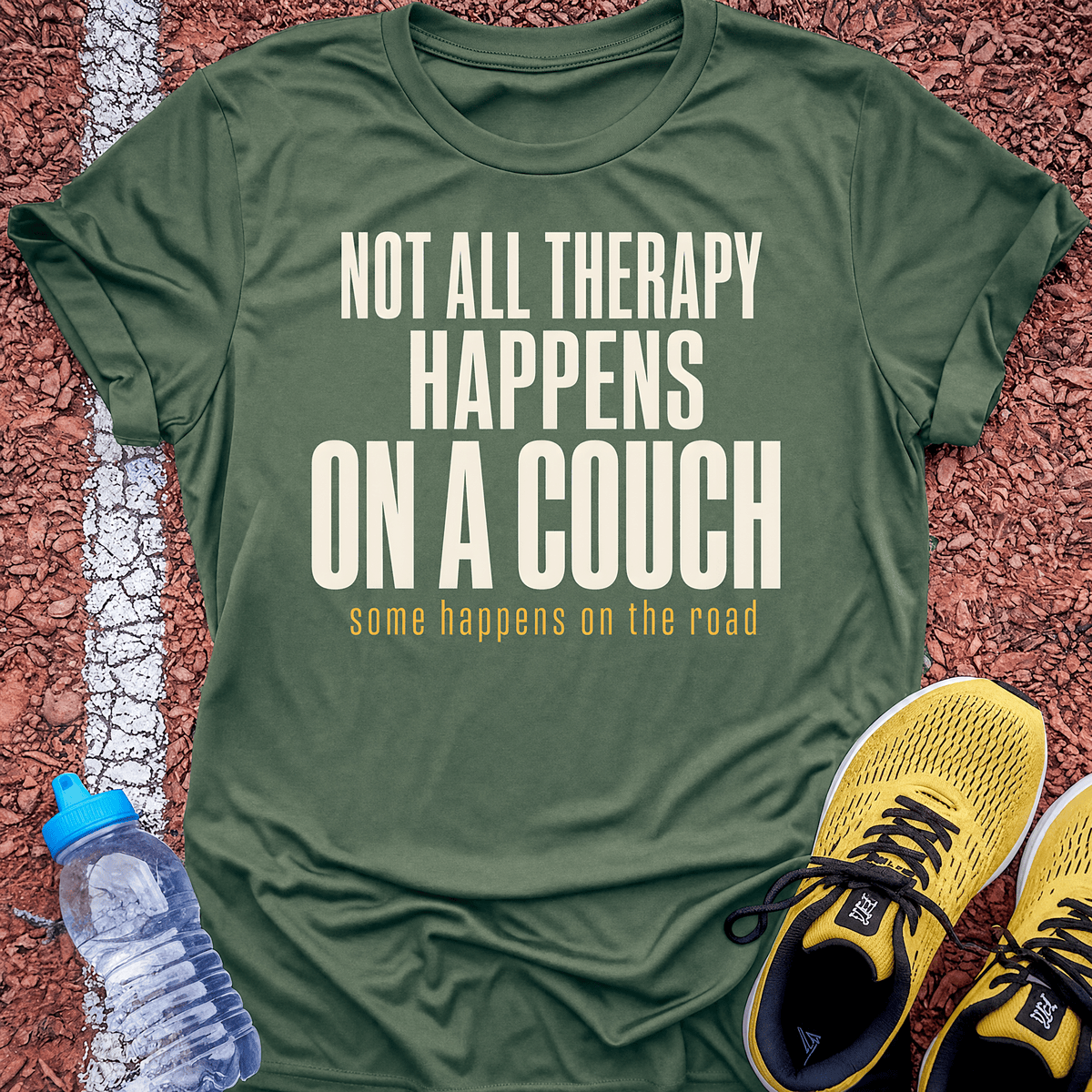 Road Therapy T-Shirt - Military Green