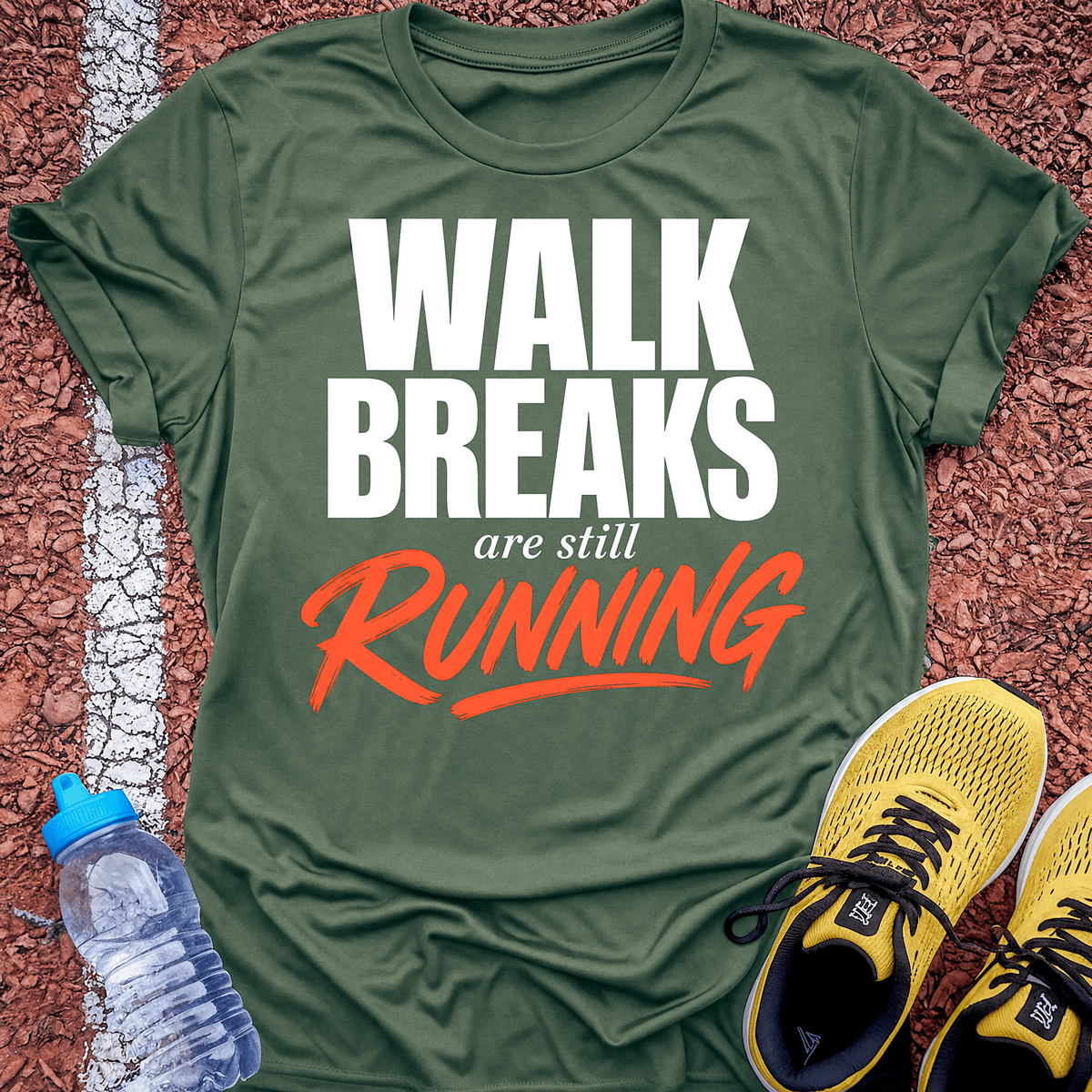 Walk Breaks Are Still Running - Military Green