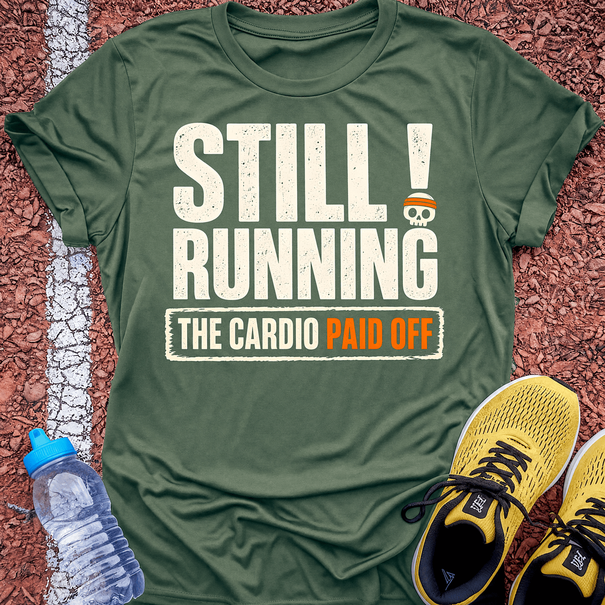 The Cardio Paid Off - Military Green