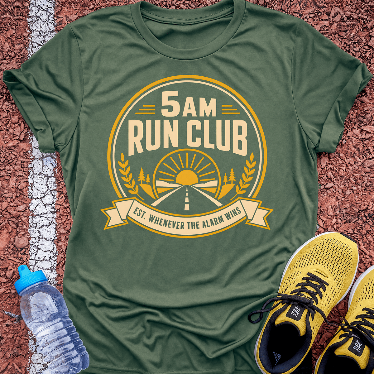 5AM Run Club T-Shirt - Military Green