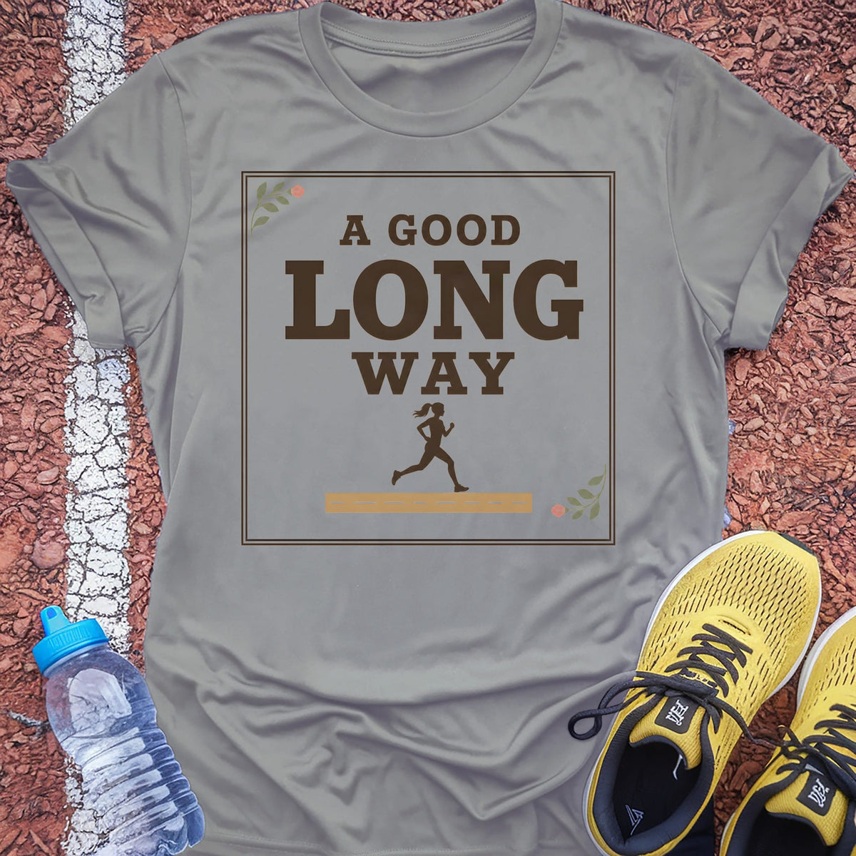 A Good Long Way t-shirt — Sport Grey