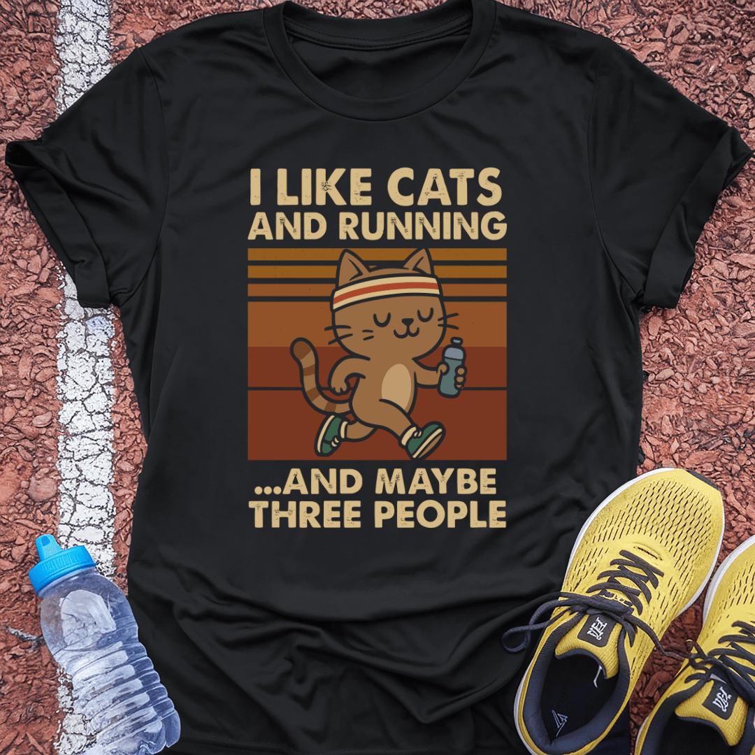 Cats and Running T-Shirt