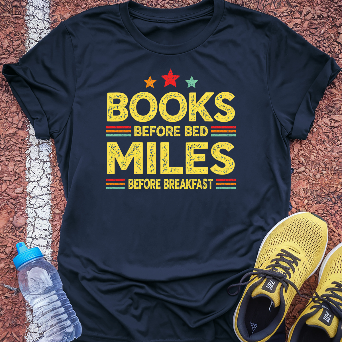 Books Before Bed T-Shirt - Navy
