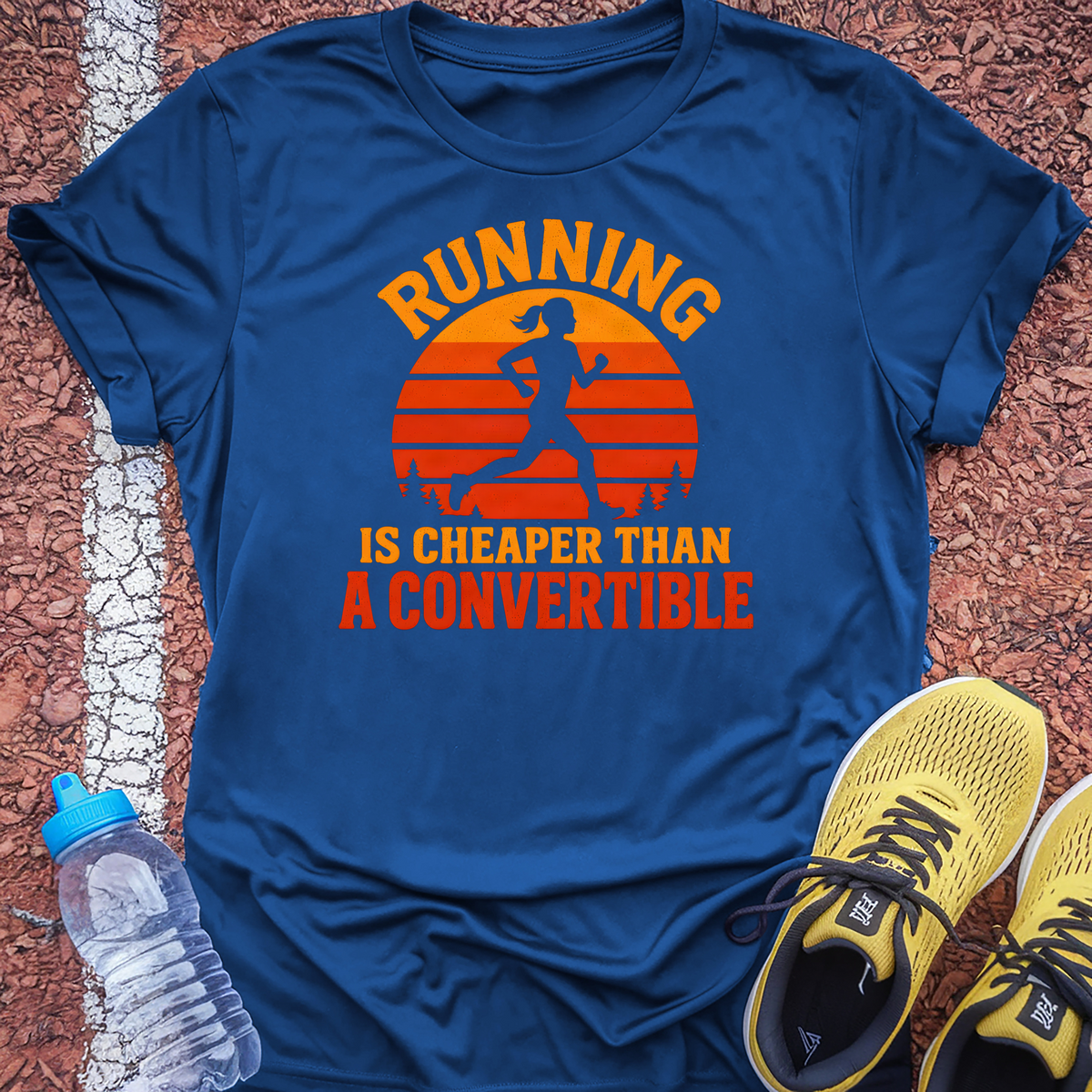 Not a Convertible Tech Tee - True Royal