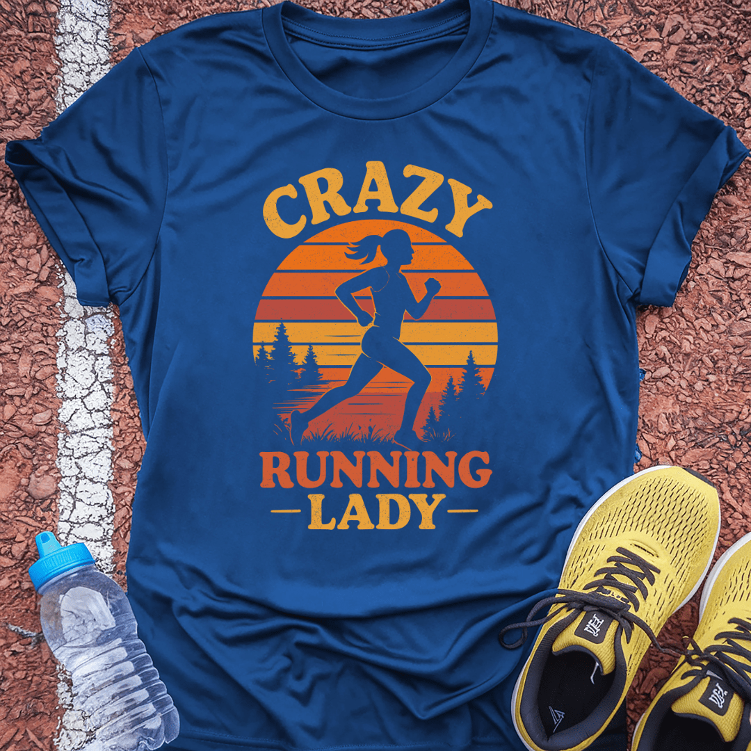 Crazy Running Lady T-Shirt
