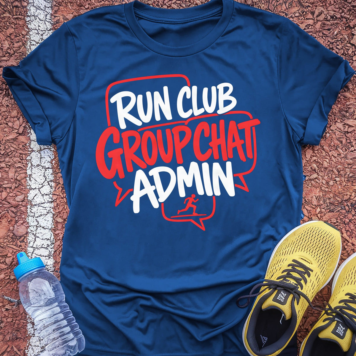 Run Club Group Chat Admin t-shirt — Royal
