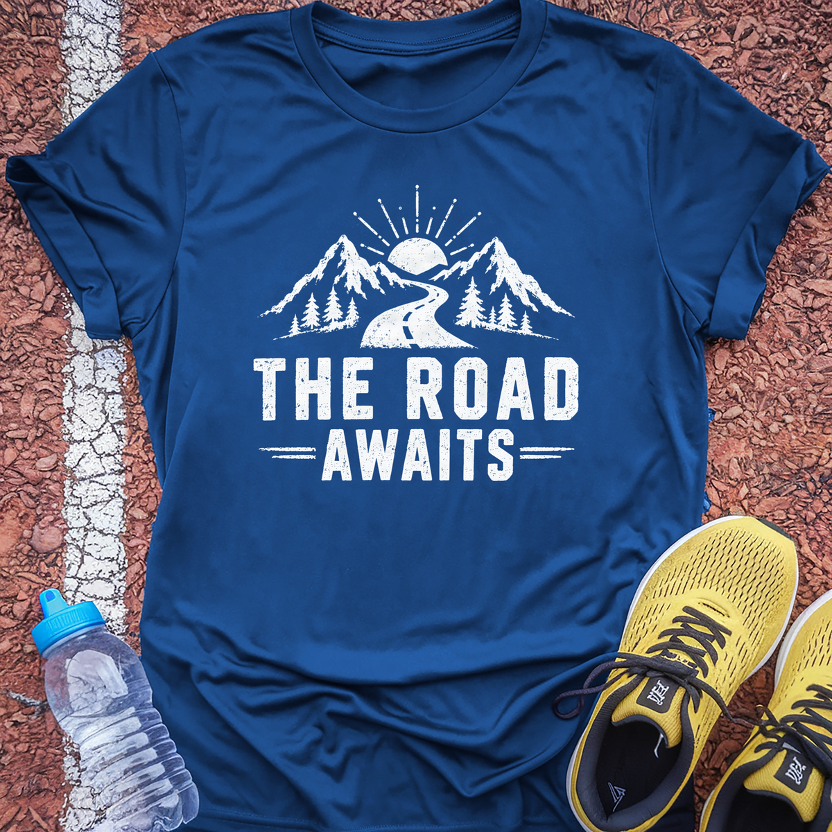 The Road Awaits T-Shirt - Royal