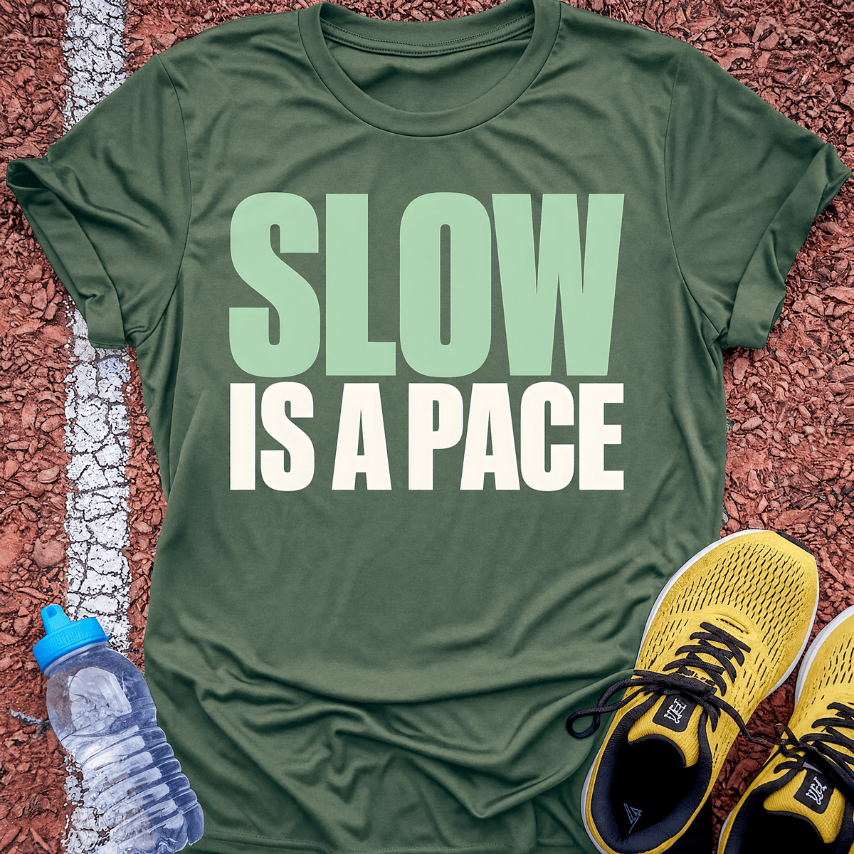 Slow Is a Pace - Military Green