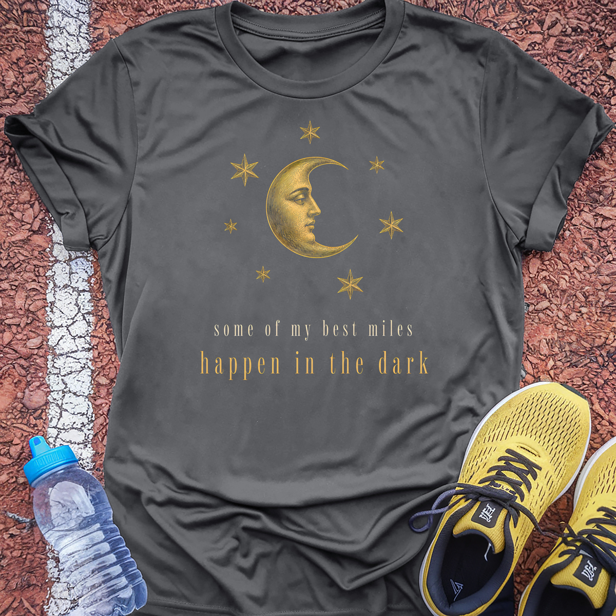 Best Miles In The Dark T-Shirt - Dark Heather