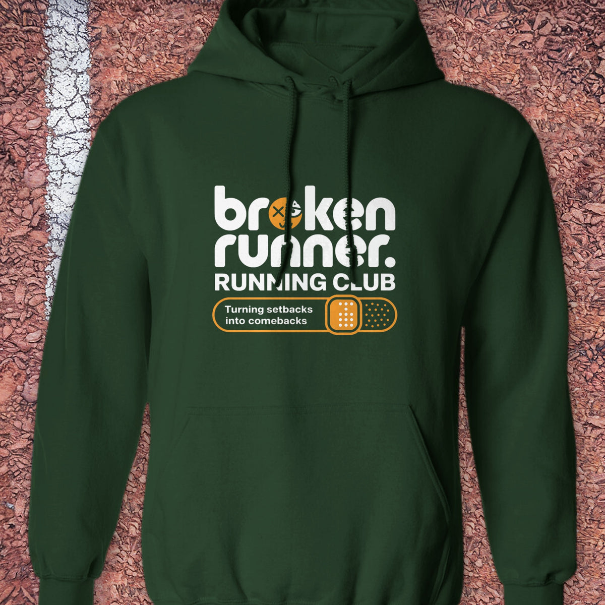 Broken Runner Hoodie - Forest Green