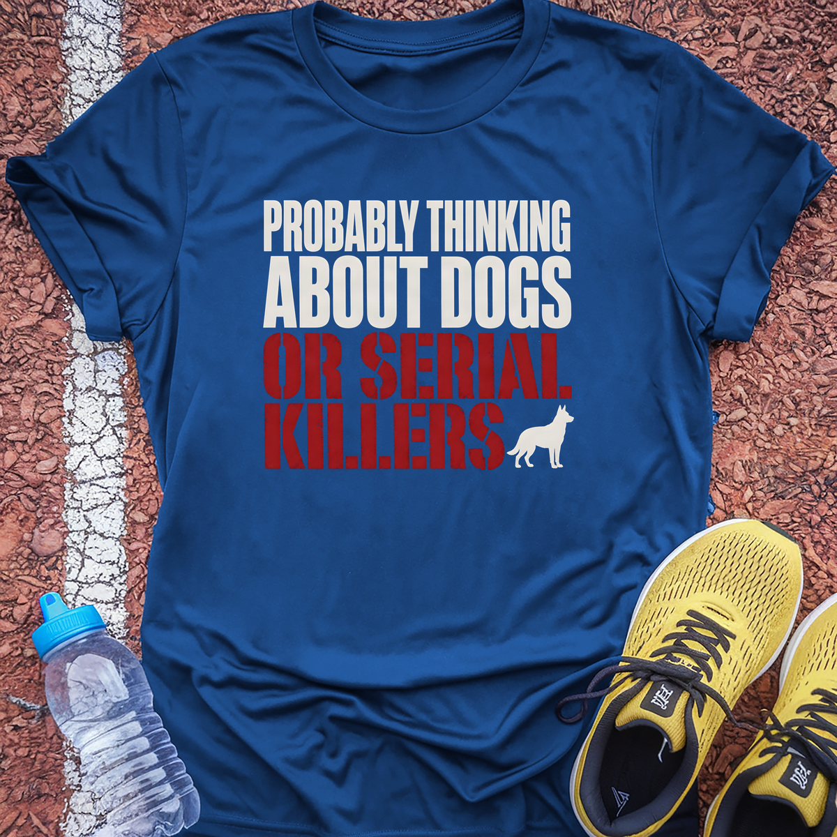 Probably Thinking About Dogs T-Shirt - Royal