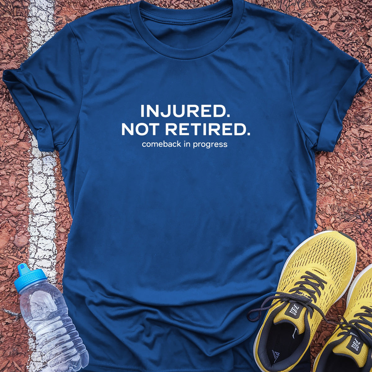 Injured Not Retired Tech Tee - True Royal