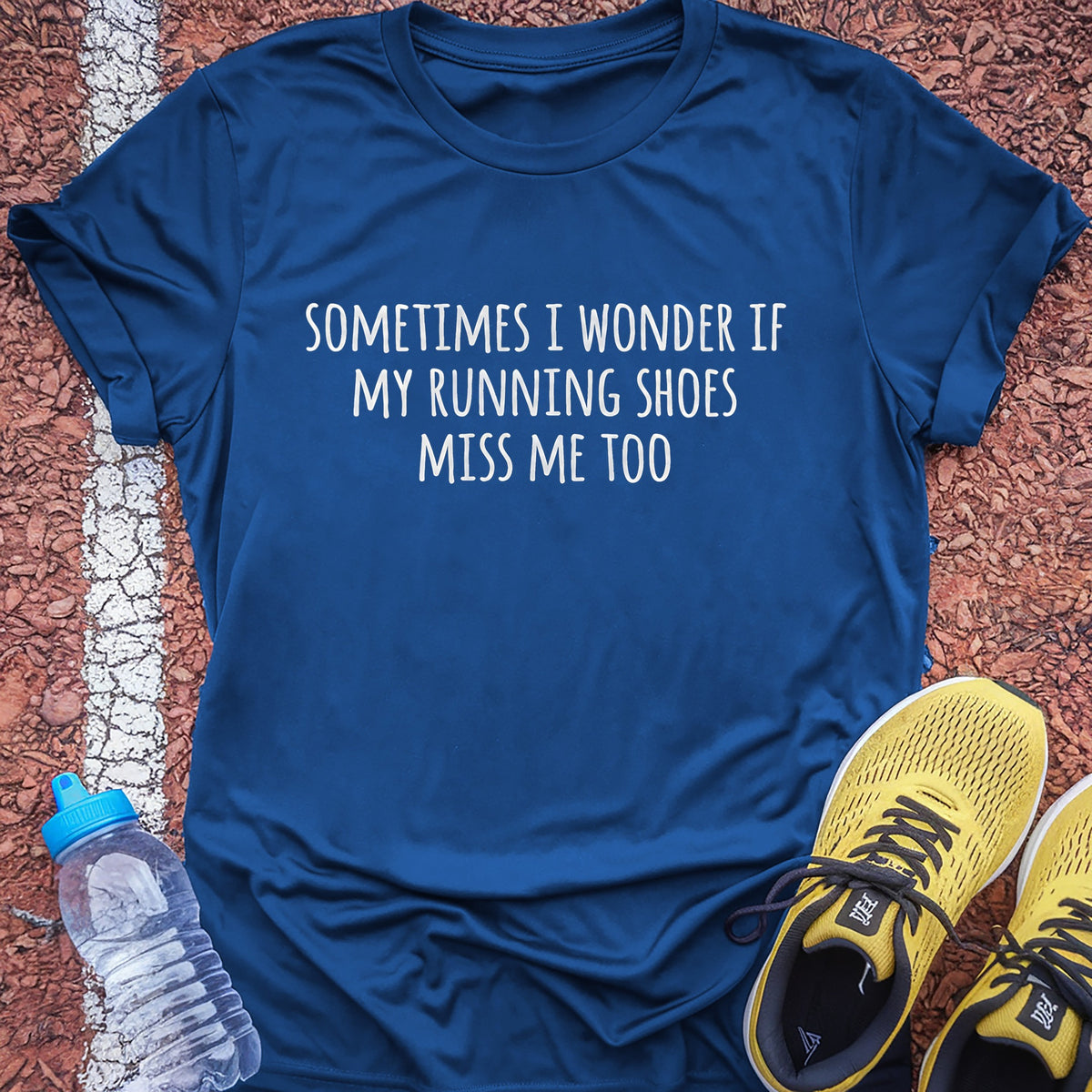 My Shoes Miss Me Tech Tee - True Royal