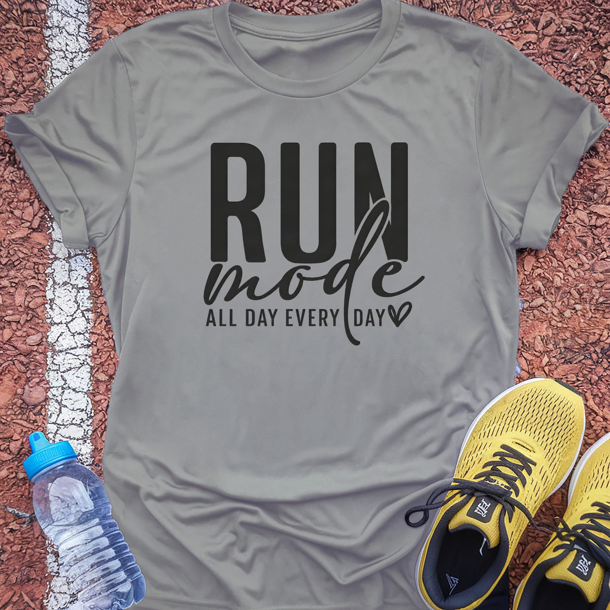 Run Mode Tech Tee - Silver
