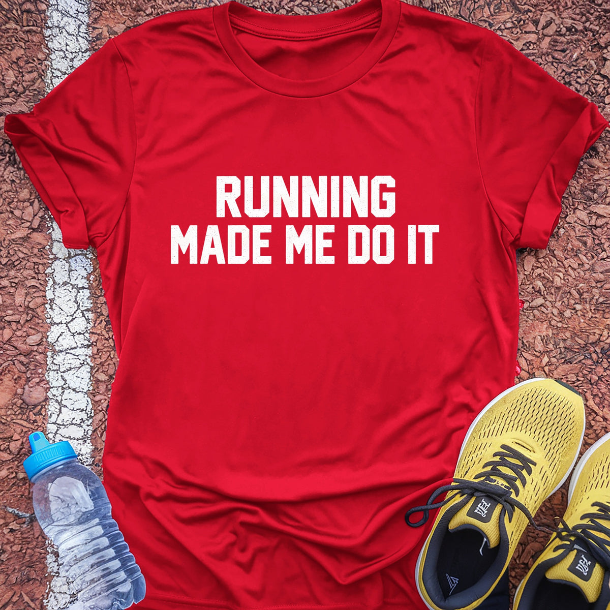 Running Made Me Do It Tech Tee - True Red