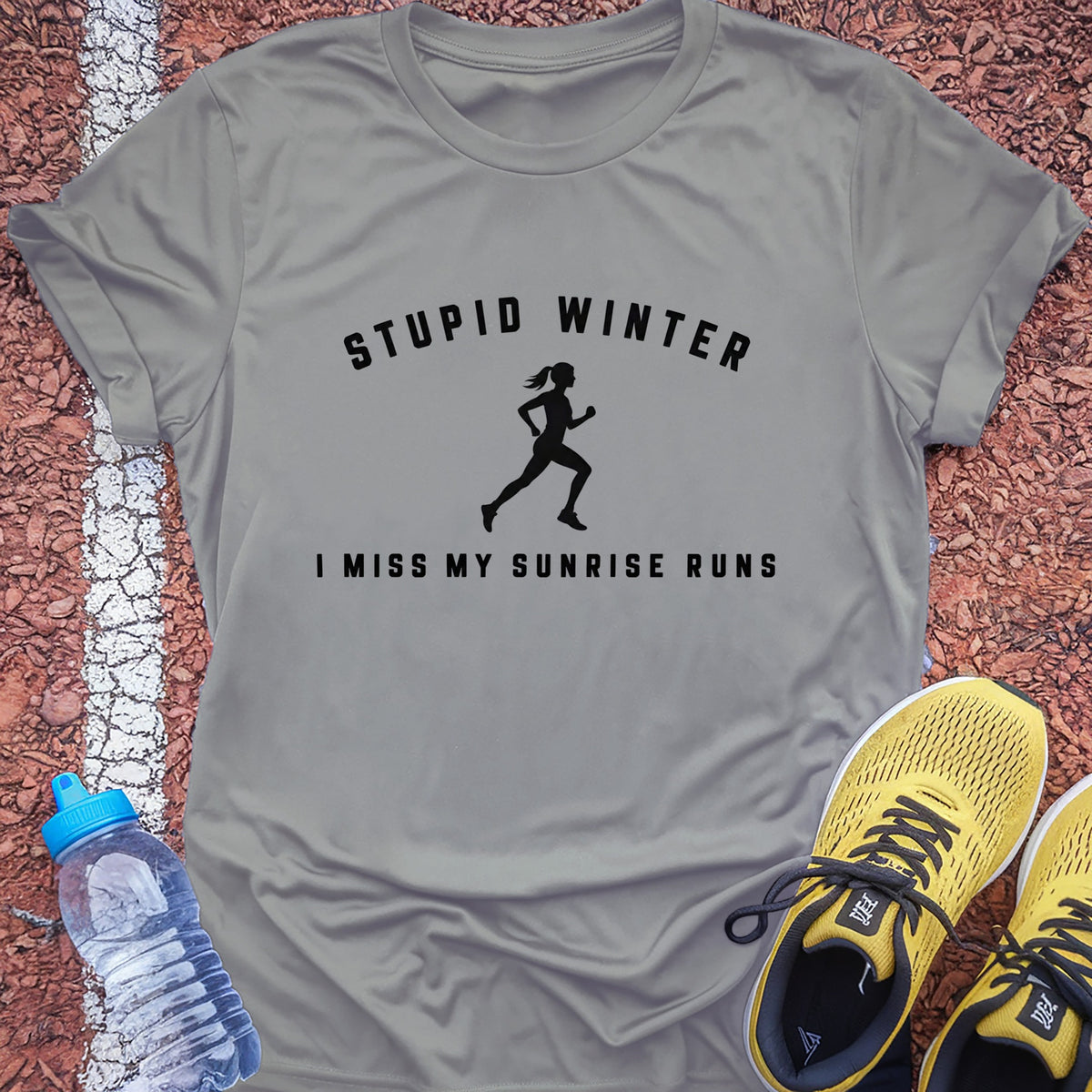 Stupid Winter Tech Tee - Silver