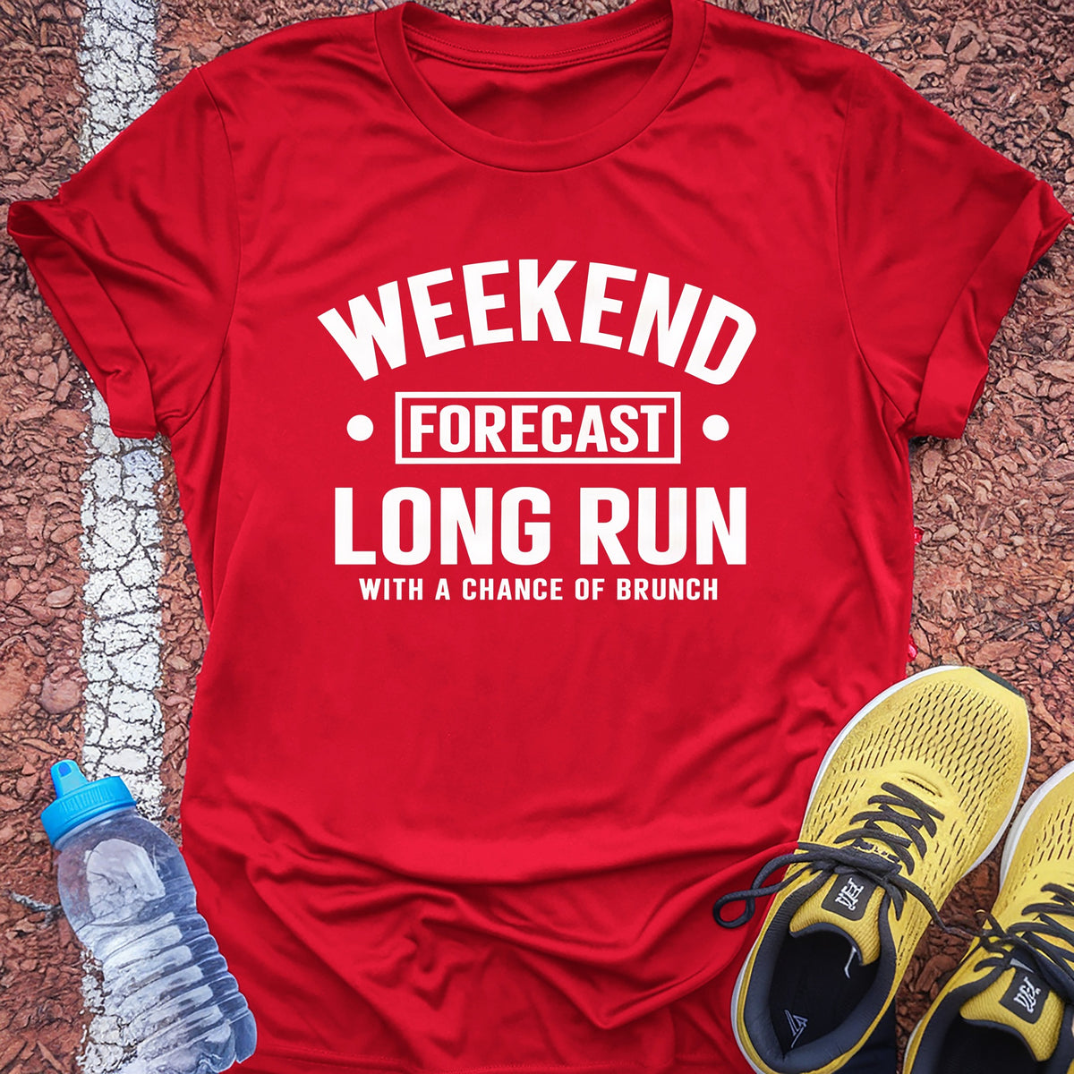 Weekend Forecast Tech Tee - True Red