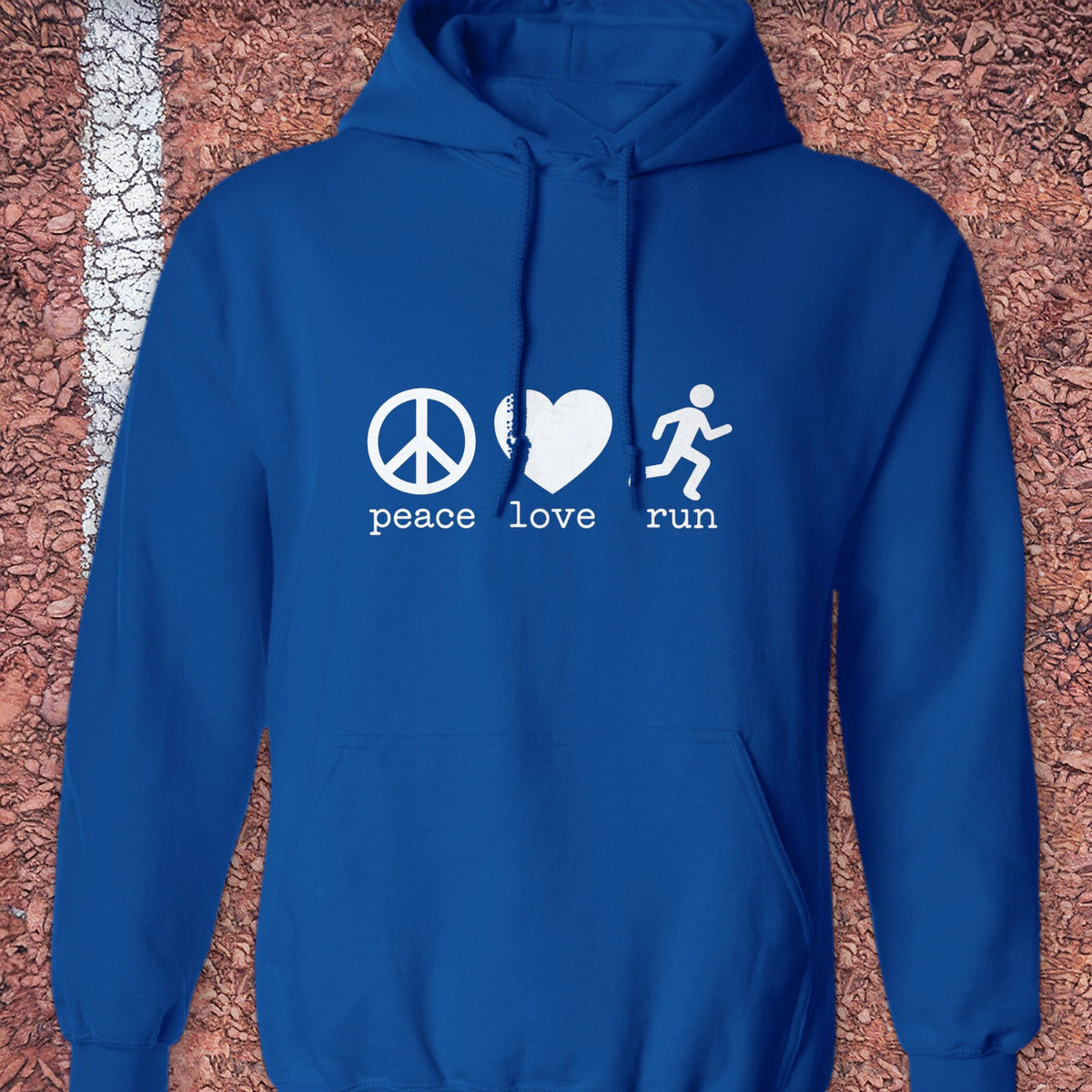 Peace Love Run Hoodie - Royal