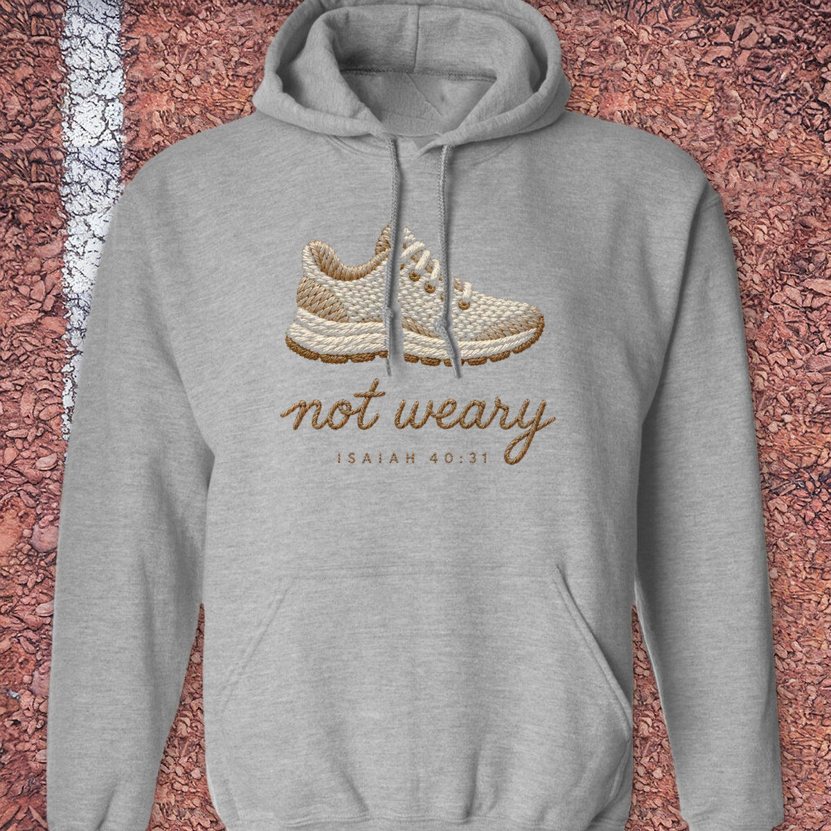 Run and Not Be Weary Hoodie - Sport Grey