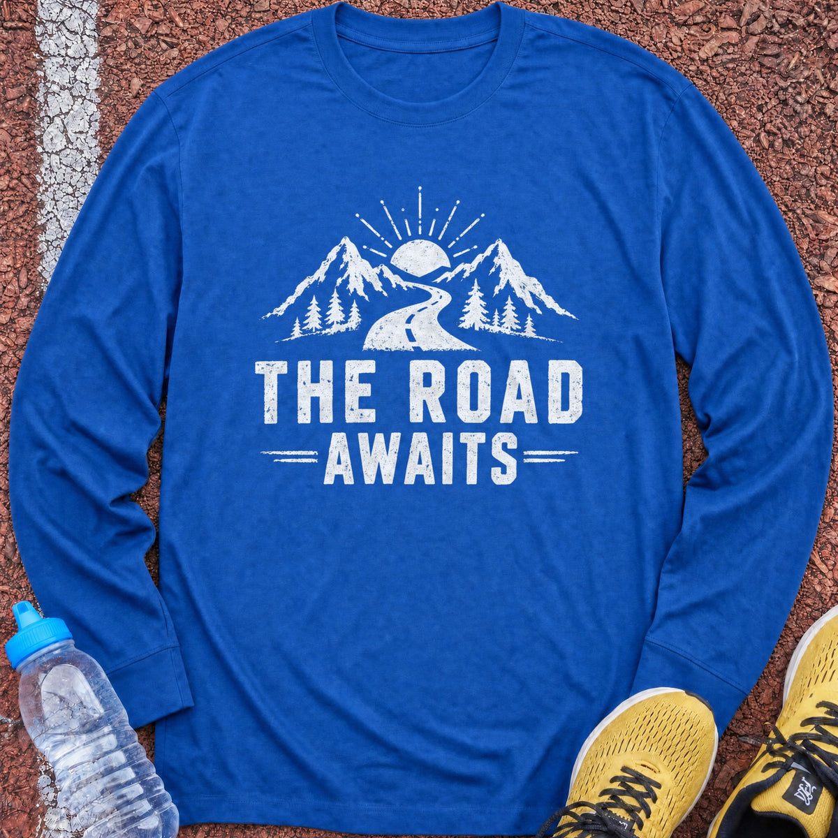 The Road Awaits Long Sleeve - Royal