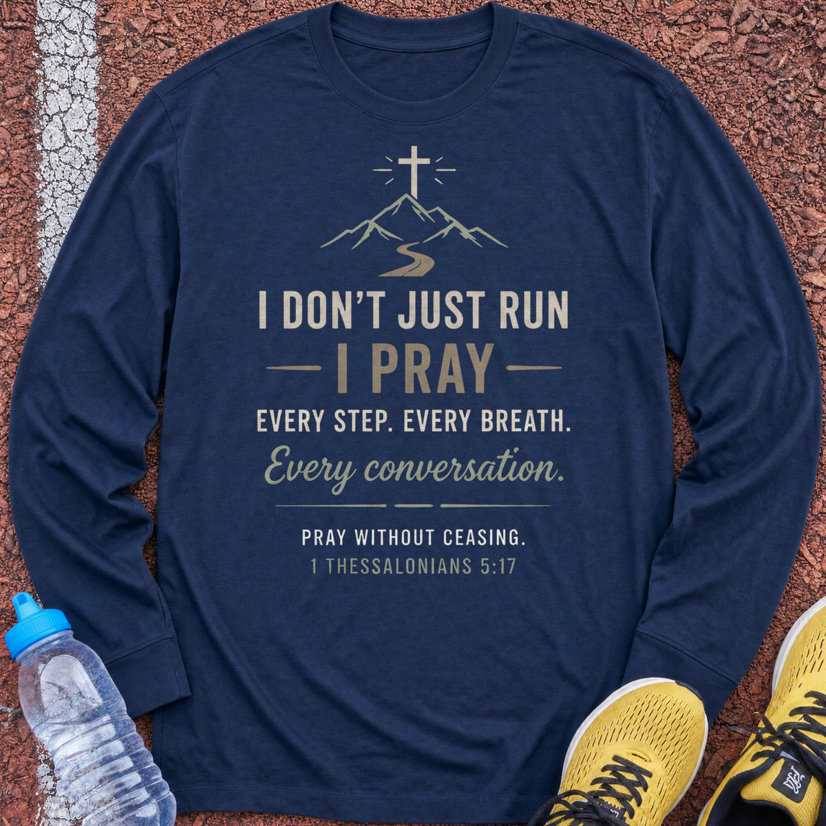 I Pray Long Sleeve - Navy