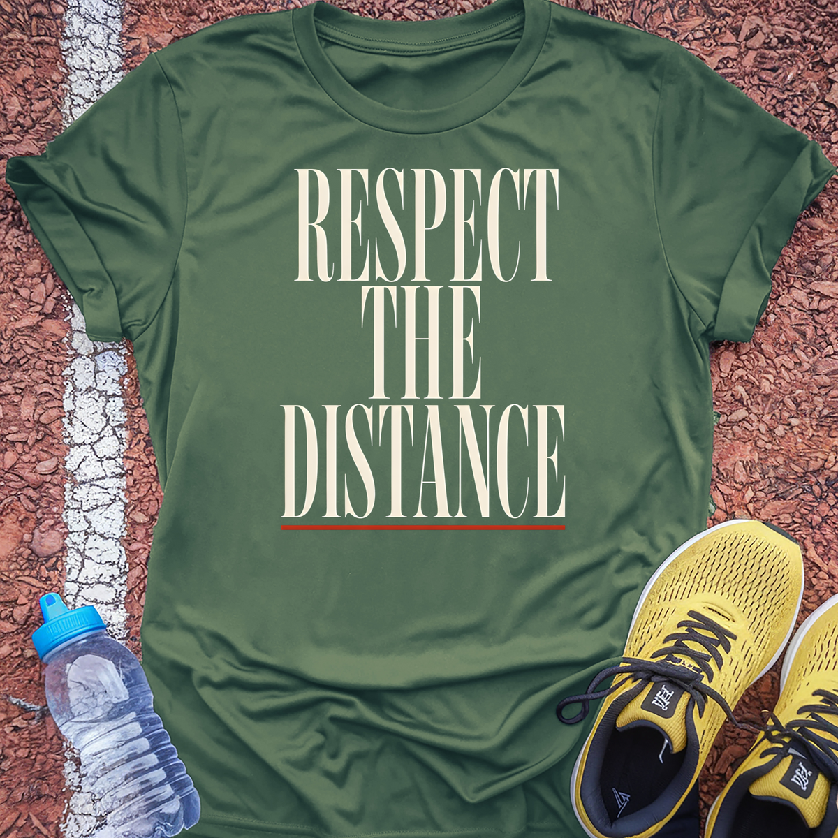 Respect the Distance T-Shirt - Military Green