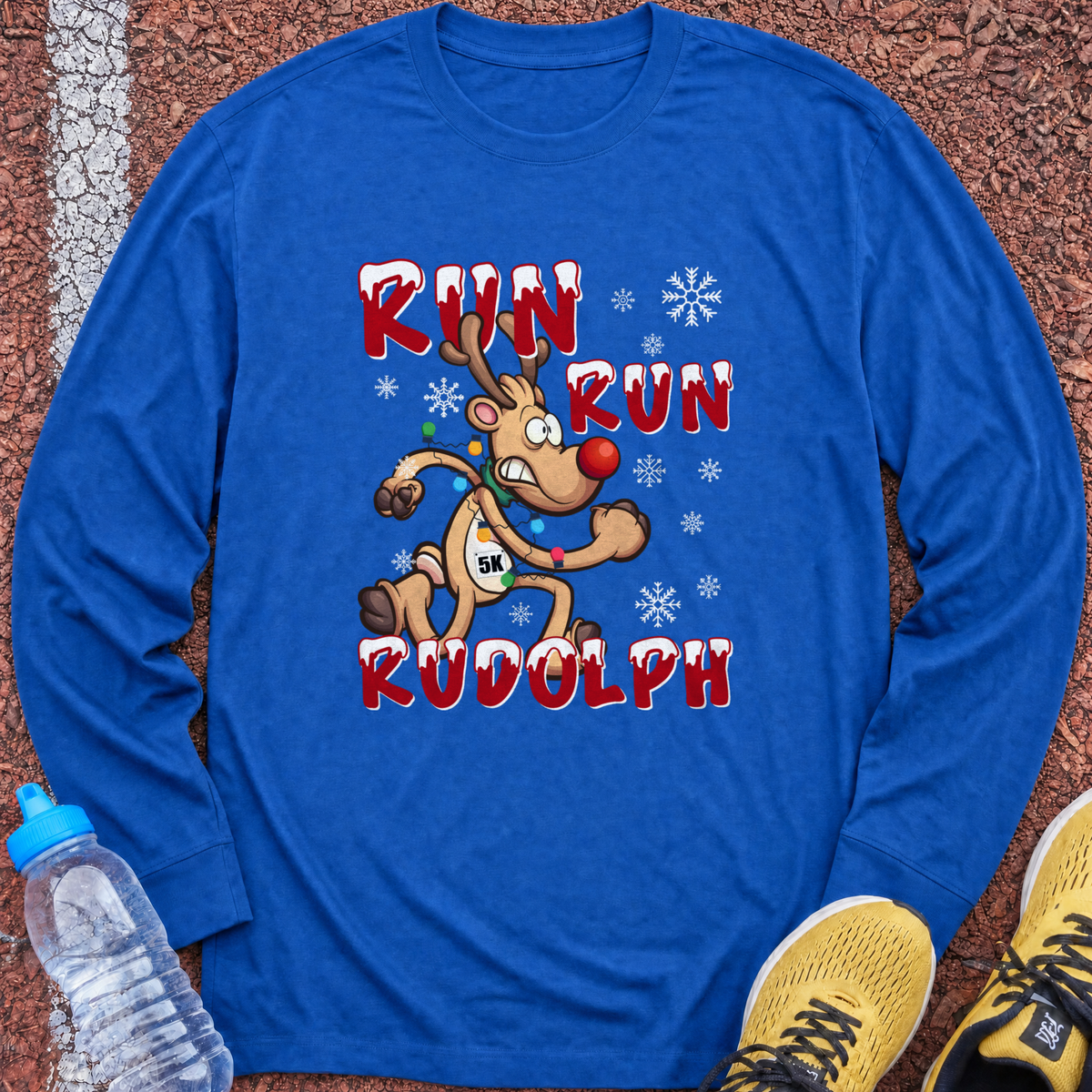 Run Rudolph Run Long Sleeve - Royal
