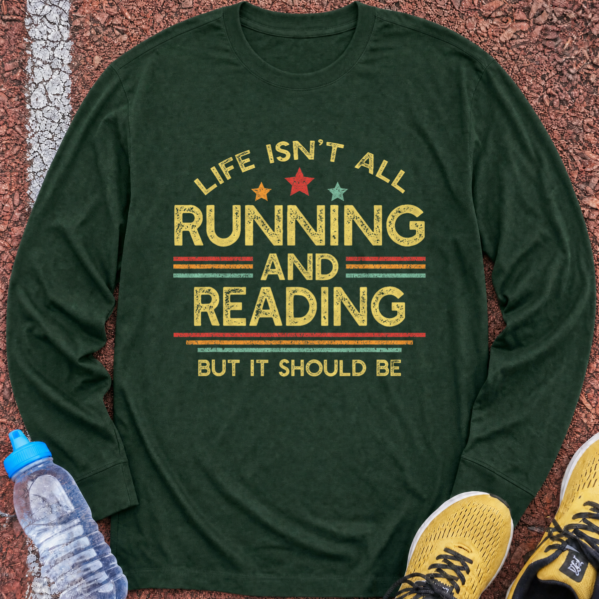 Running & Reading Long Sleeve - Forest Green