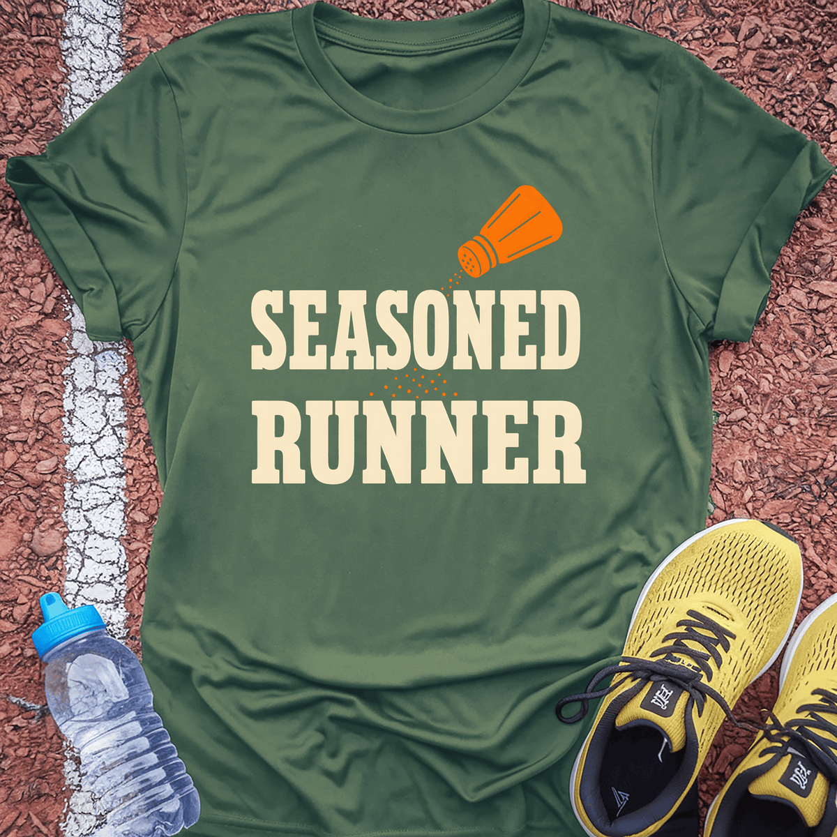 Seasoned Runner T-Shirt - Military Green