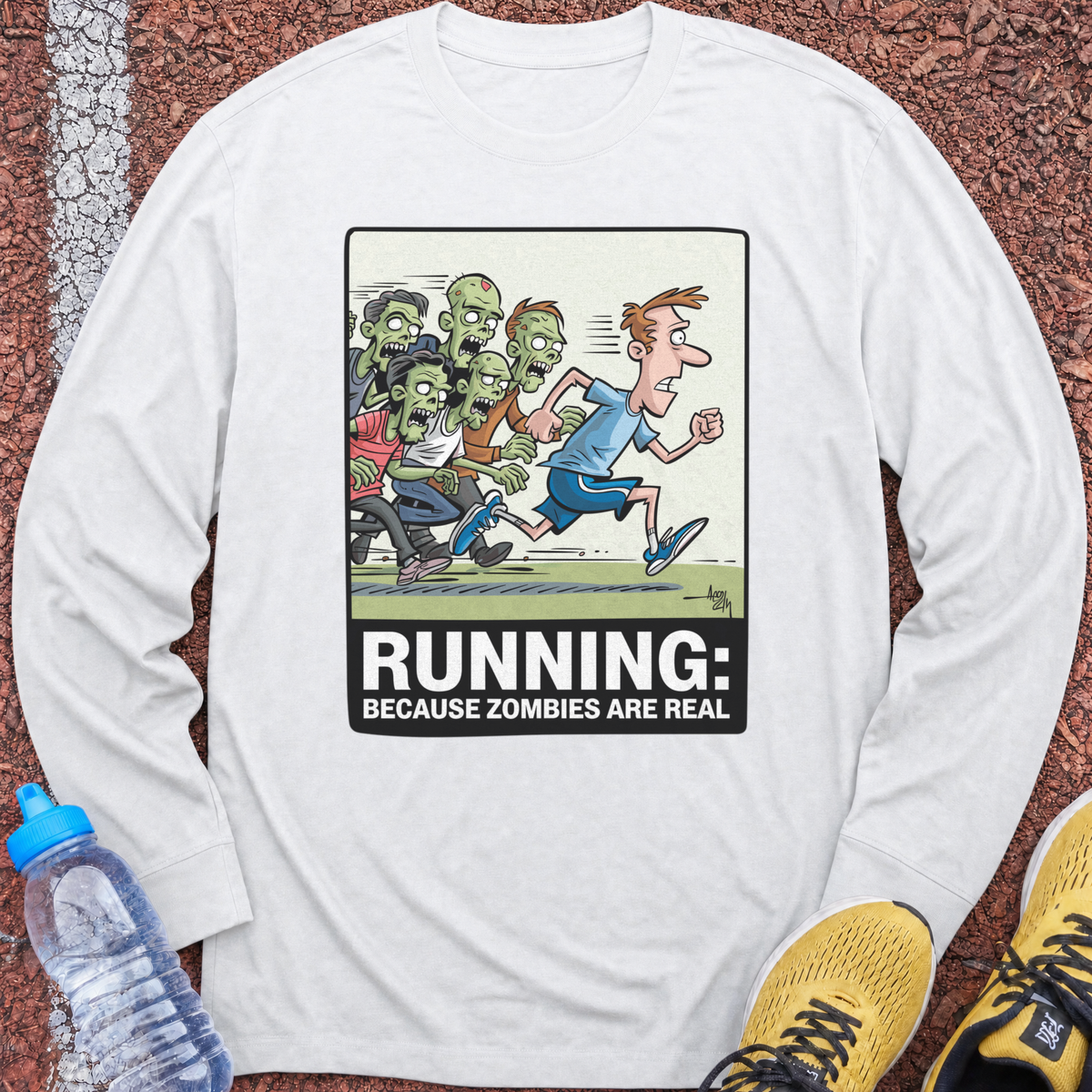Zombies are Real Long Sleeve - White