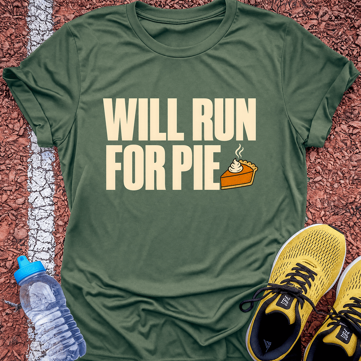 Run for Pie - Military Green