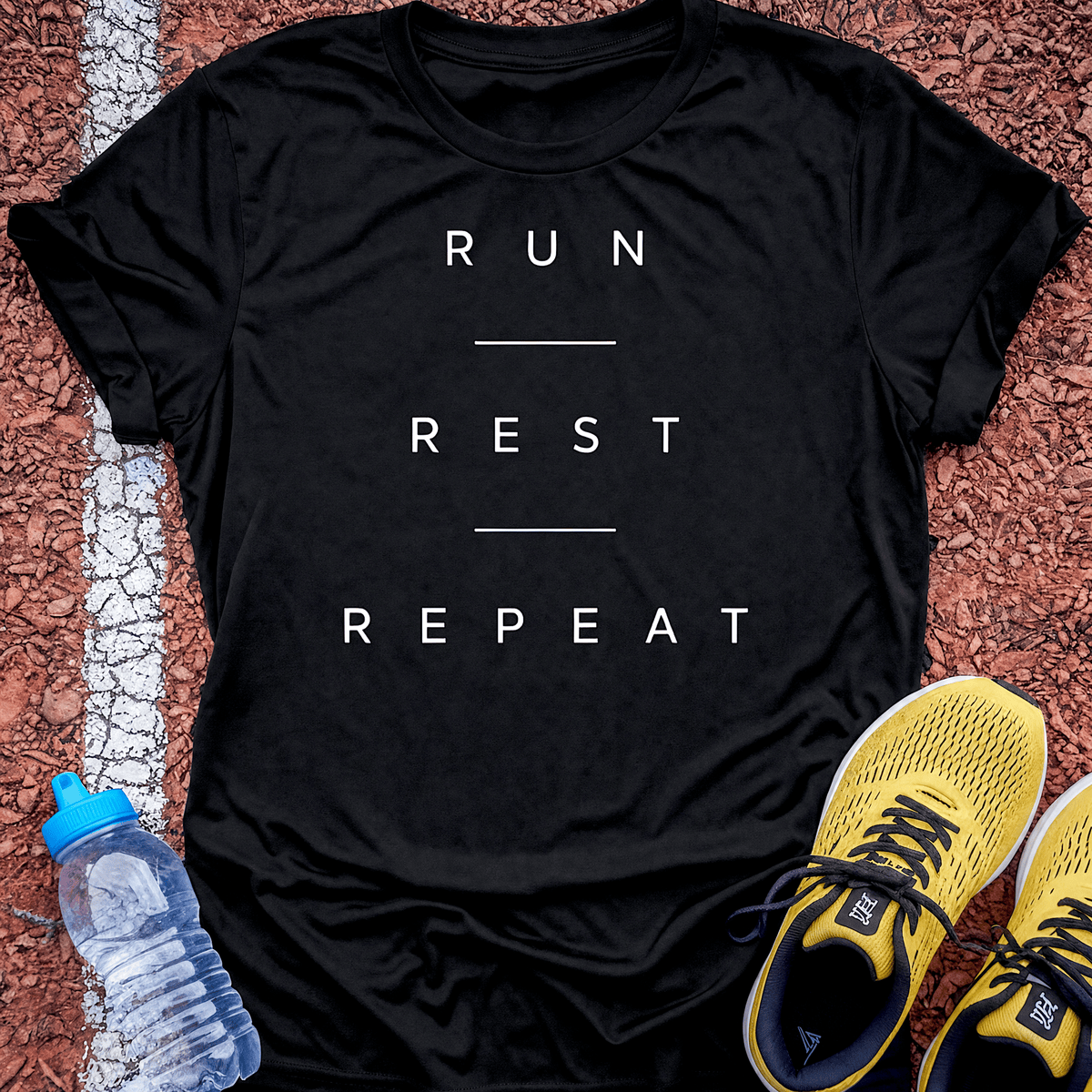 Run Rest Repeat T-Shirt - Black