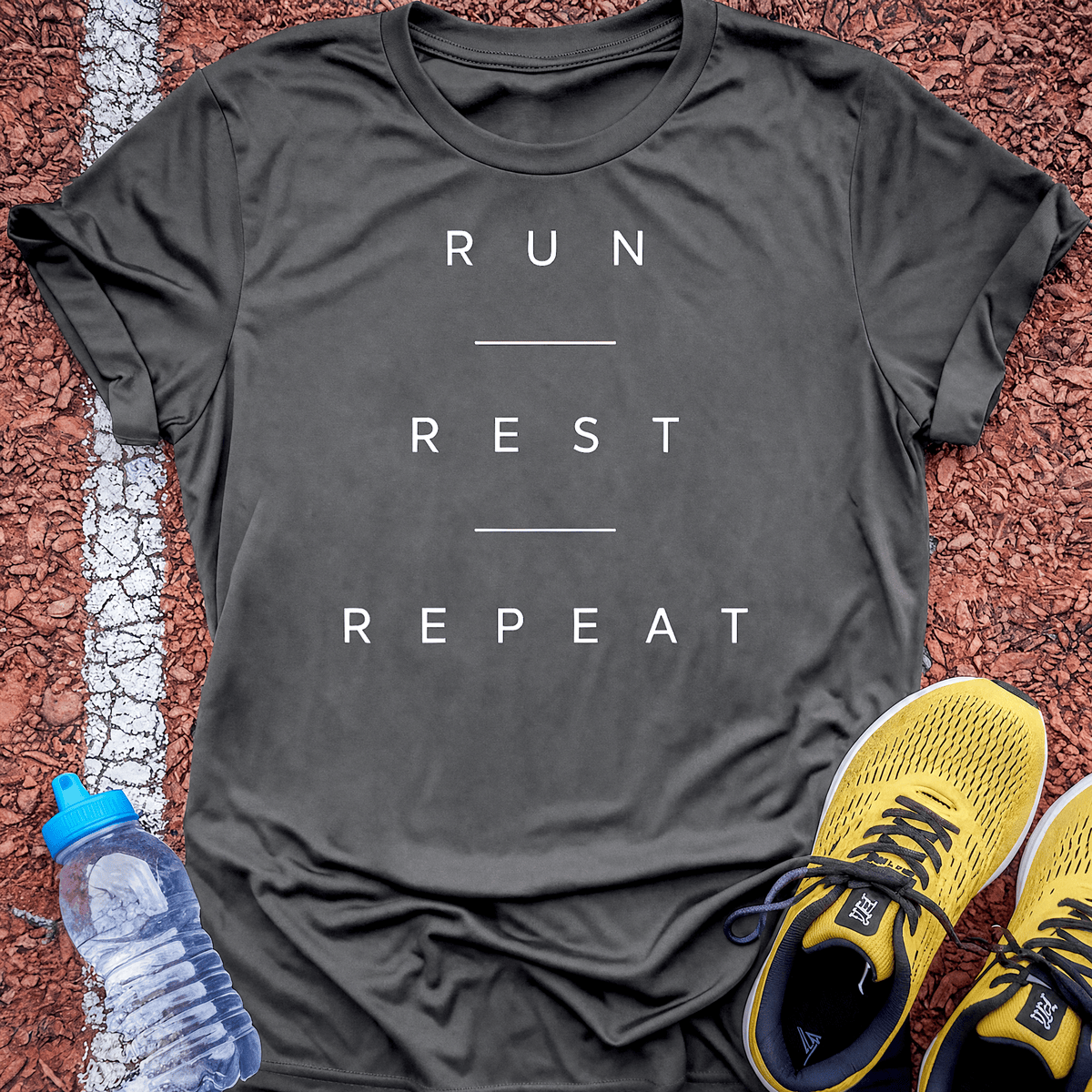 Run Rest Repeat T-Shirt - Charcoal