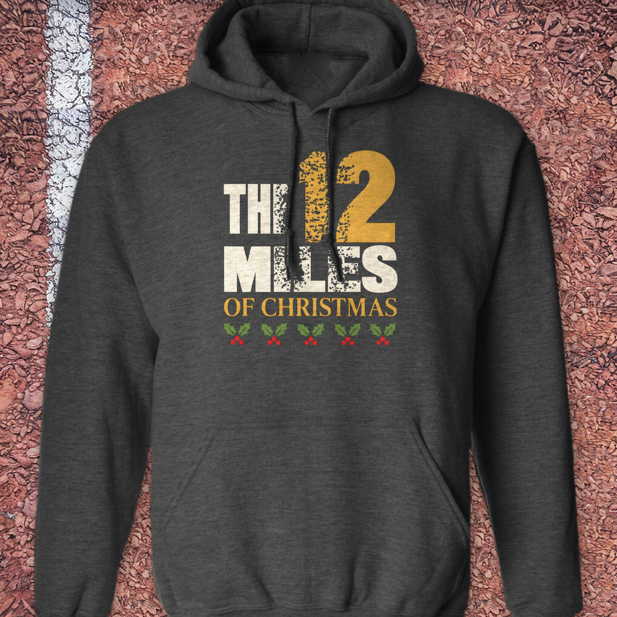 12 Miles of Christmas Hoodie - Dark Heather