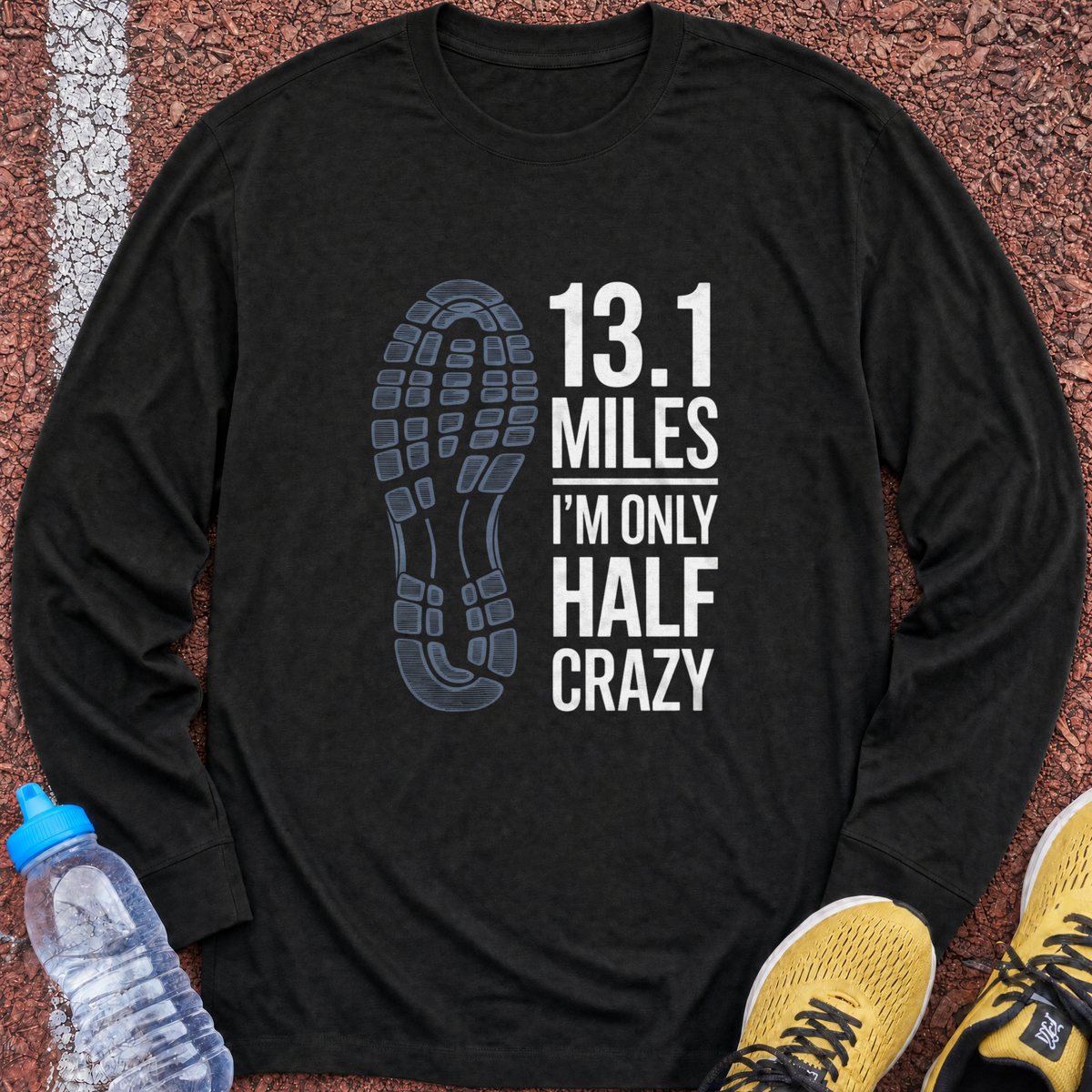 Half Crazy Long Sleeve - Black
