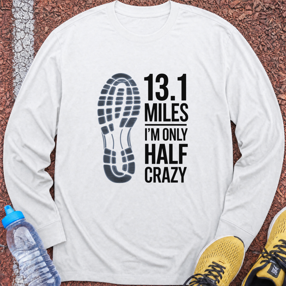 Half Crazy Long Sleeve - White