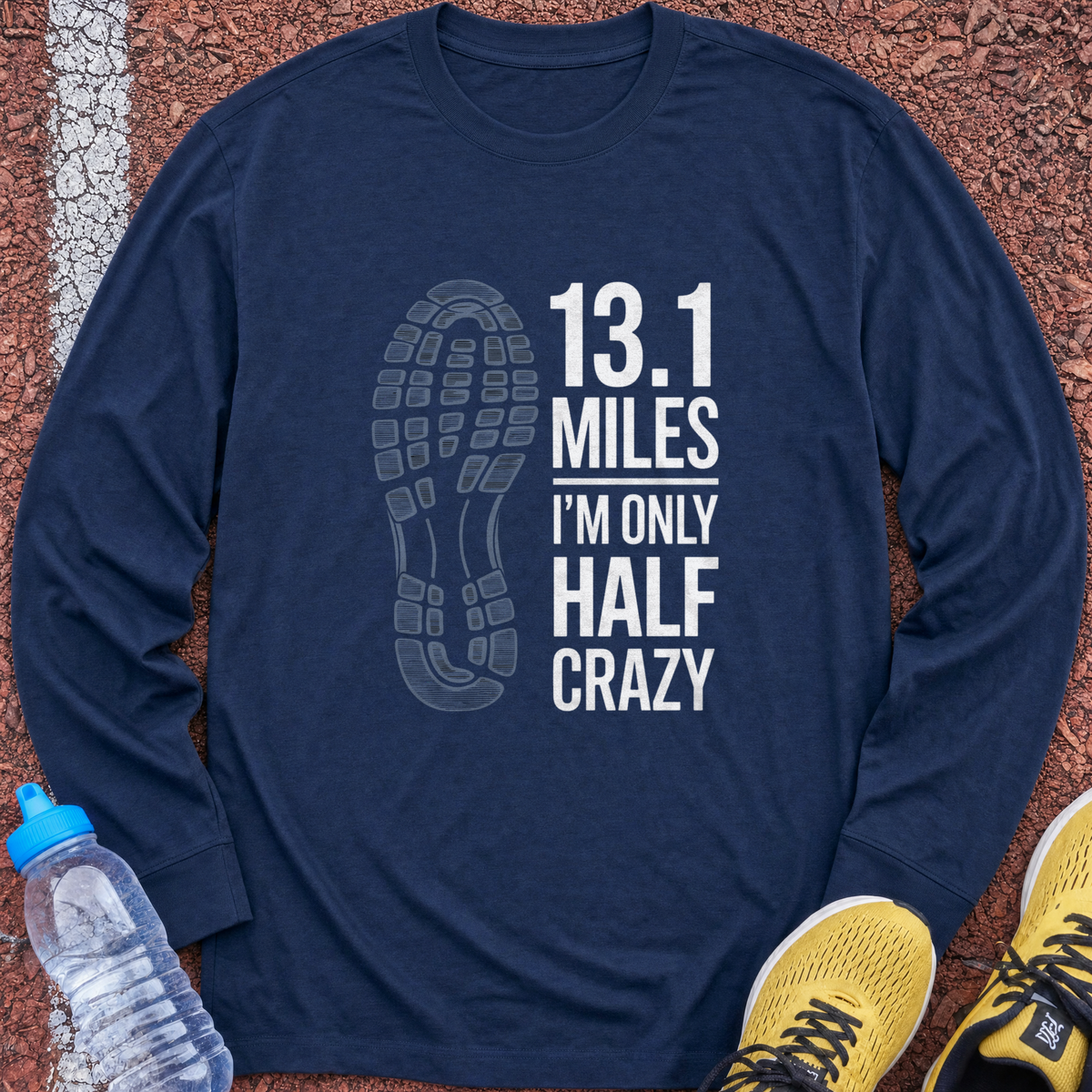 Half Crazy Long Sleeve - Navy