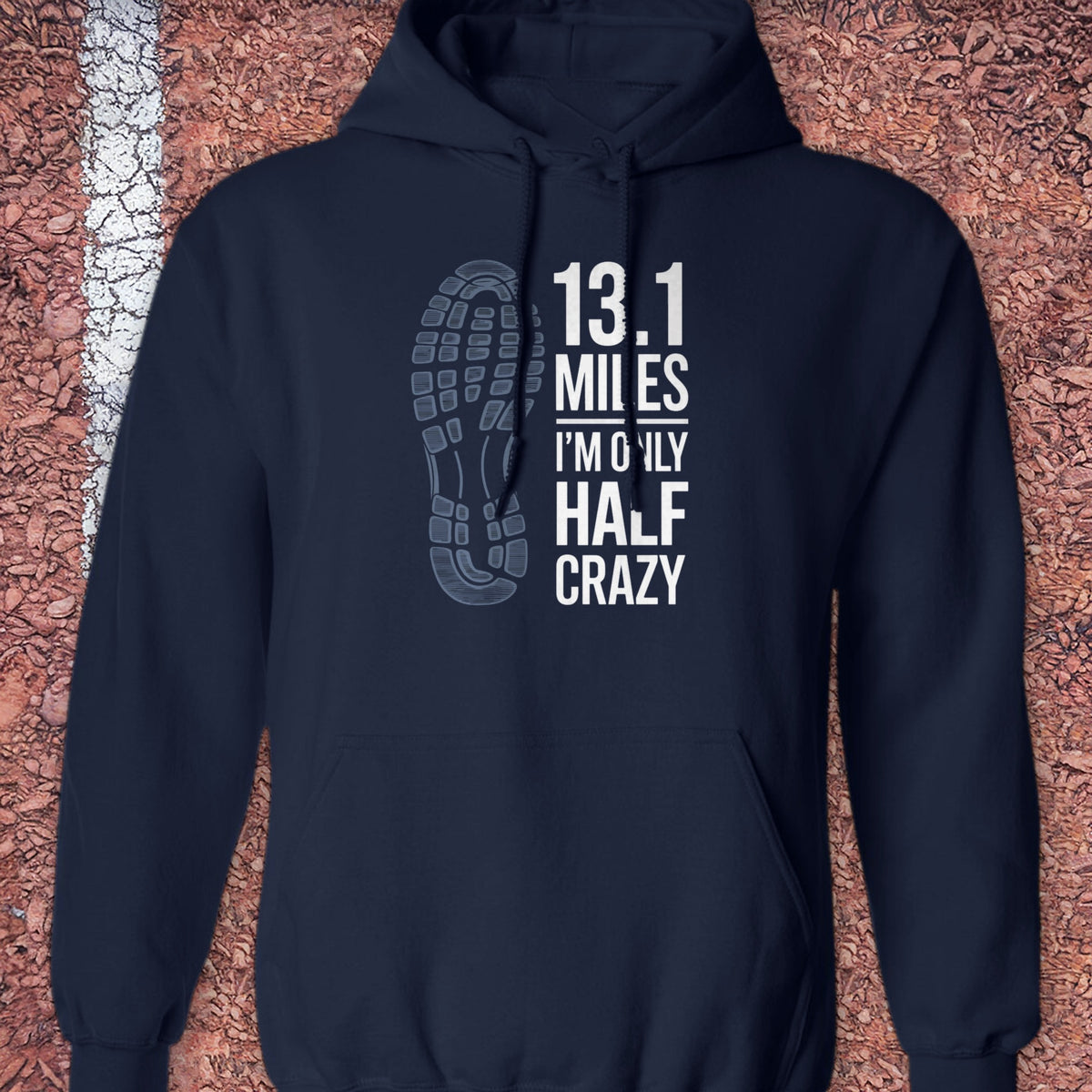 Half Crazy Hoodie - Navy