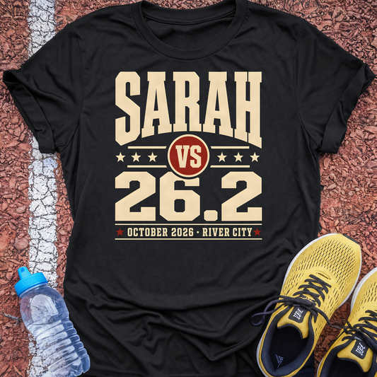 Personalised name vs 26.2 t-shirt
