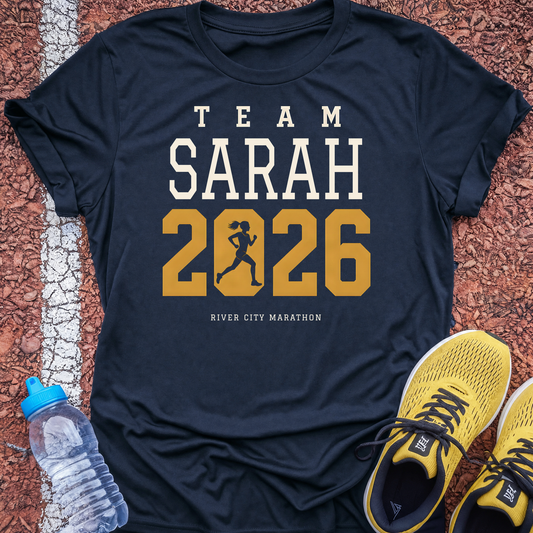 Team name t-shirt navy