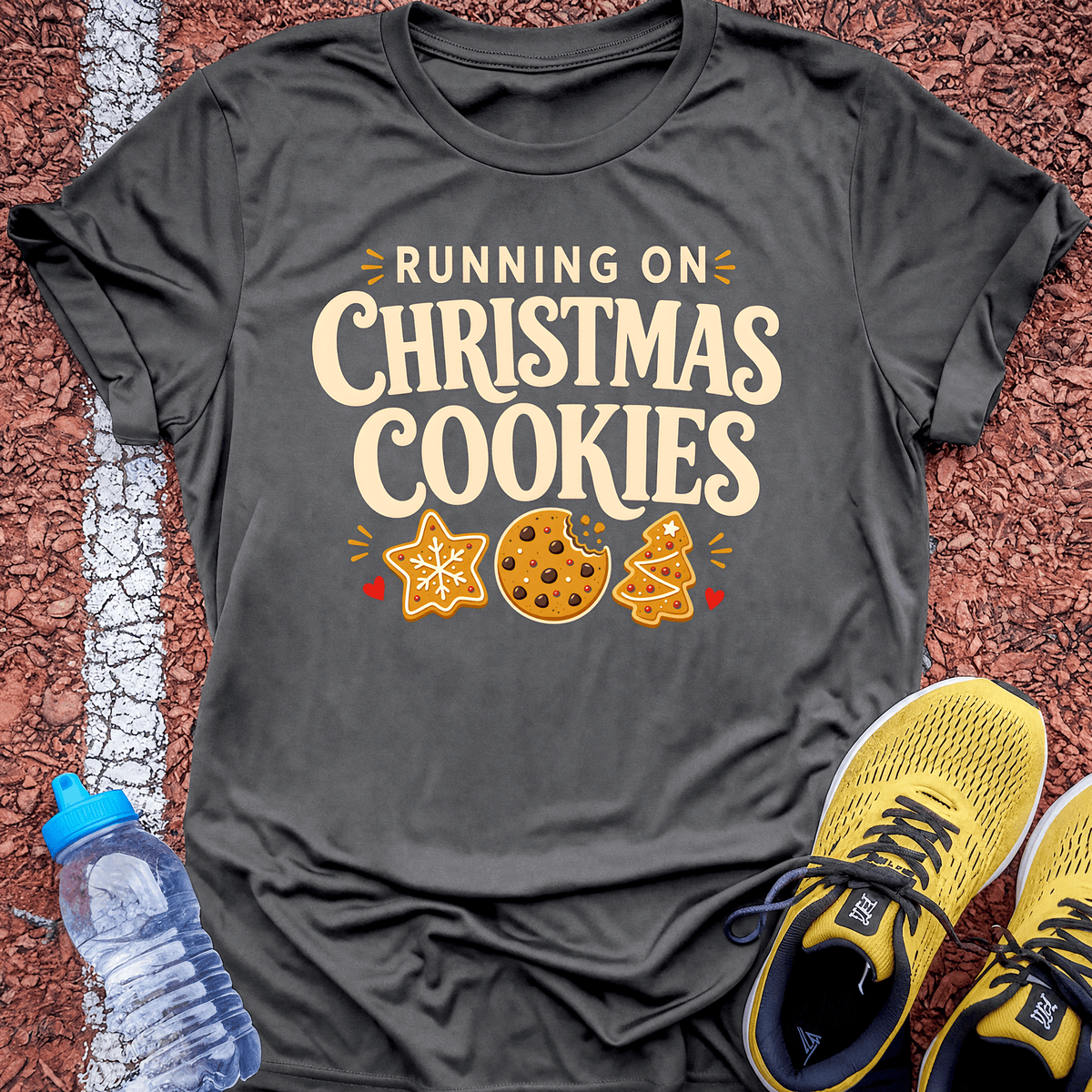 Running on Cookies T-Shirt - Charcoal