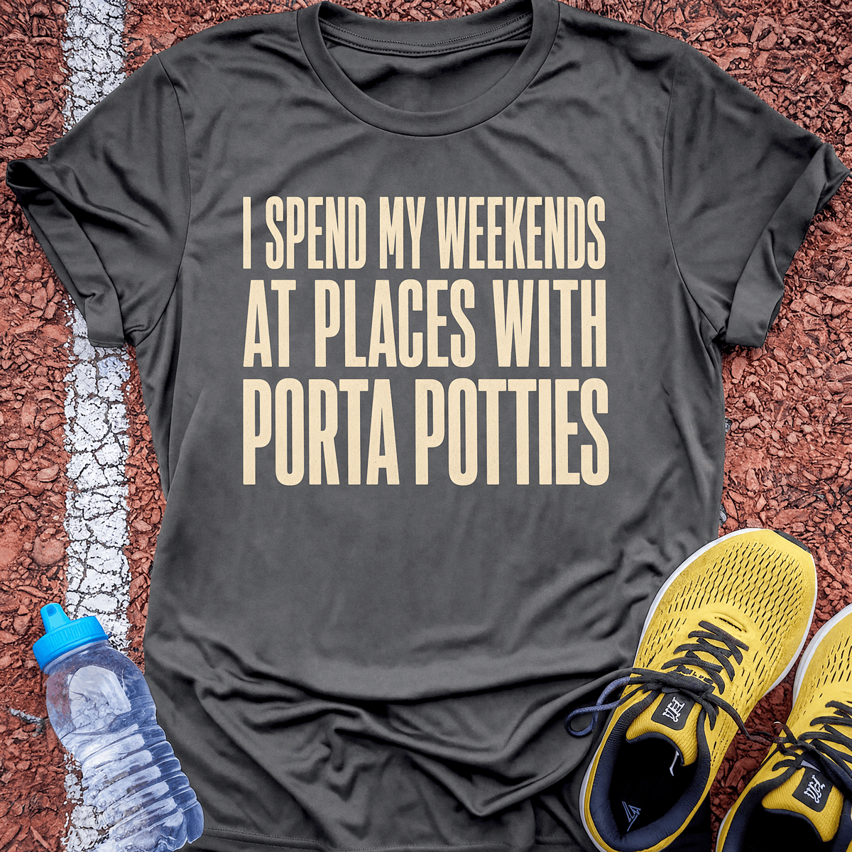 Porta Potty Weekends T-Shirt - Charcoal