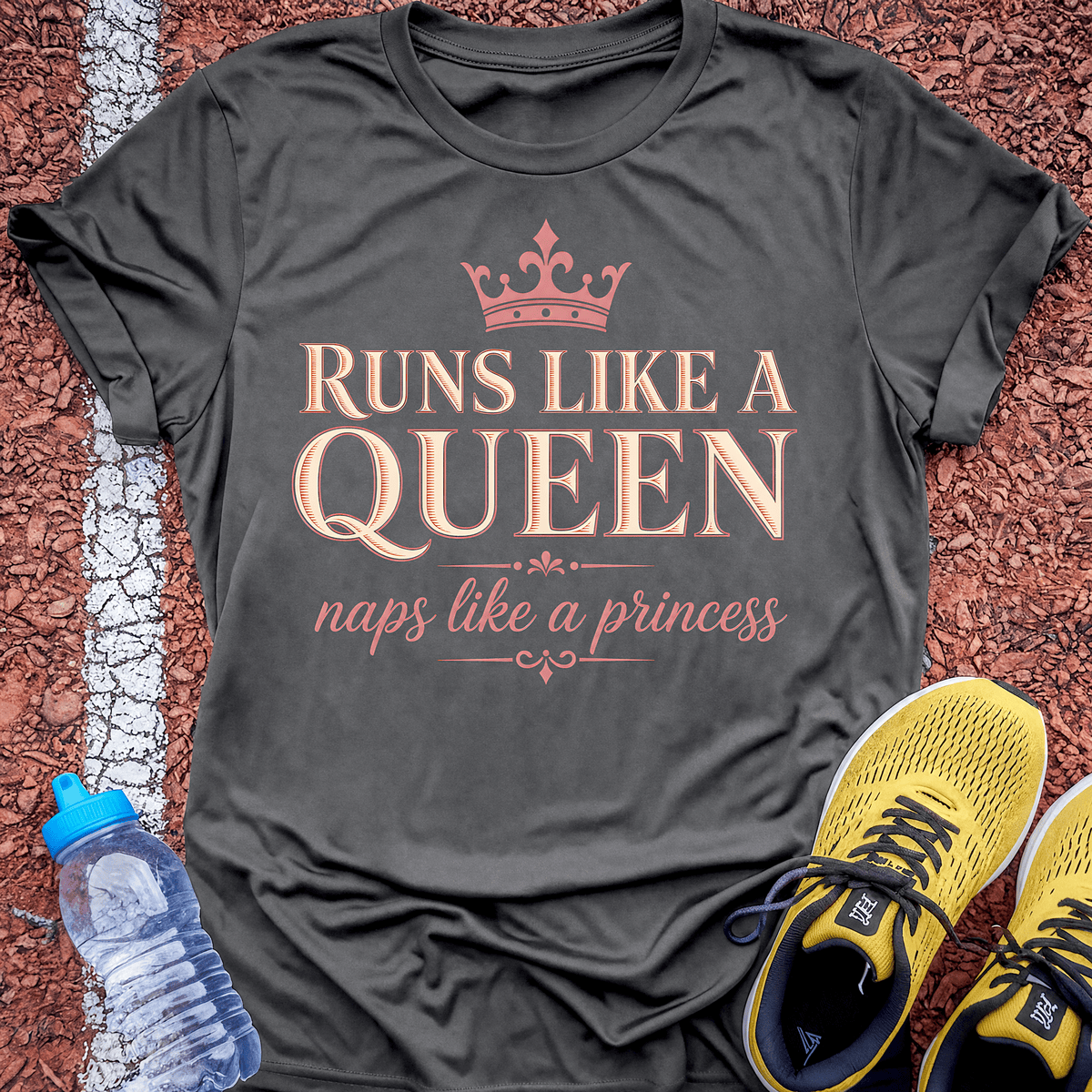 Runs Like a Queen - Charcoal