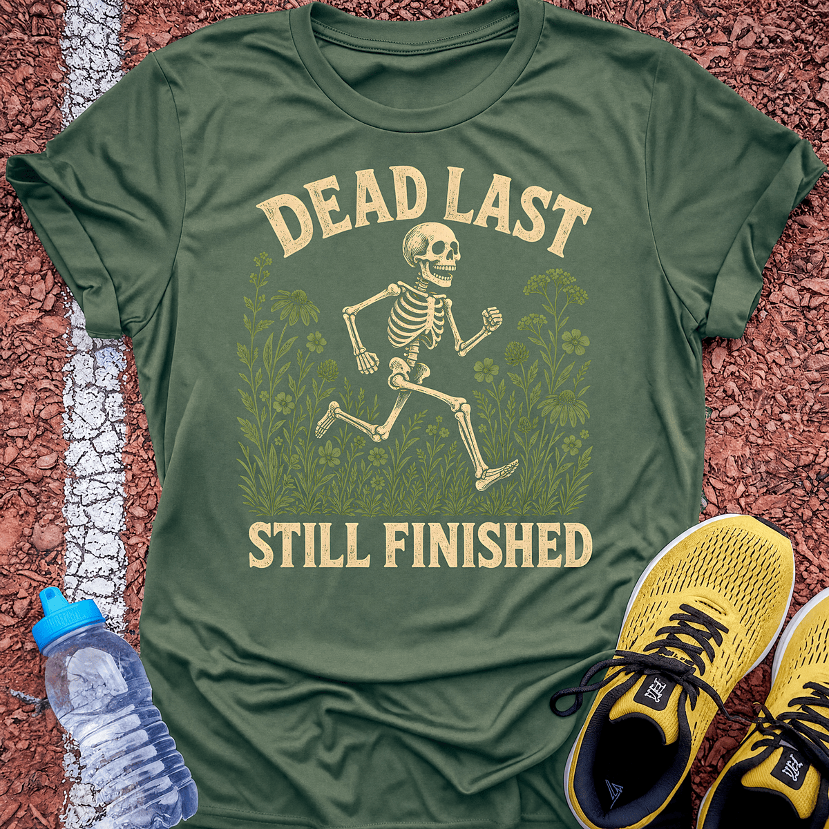 Dead Last T-Shirt - Military Green