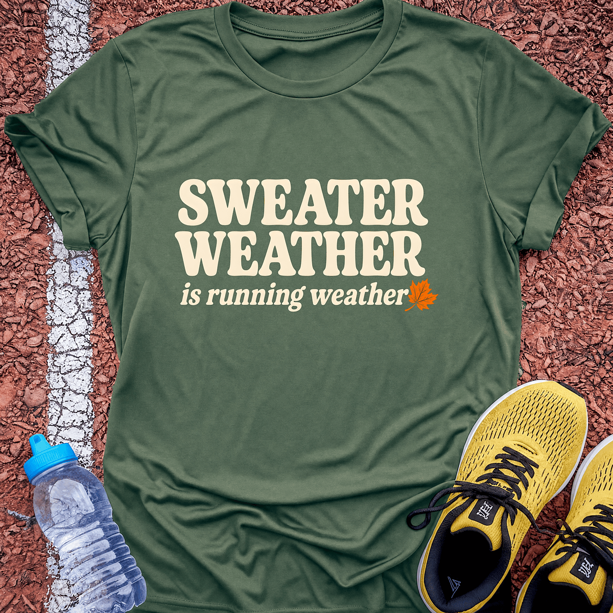Sweater Weather T-Shirt - Military Green