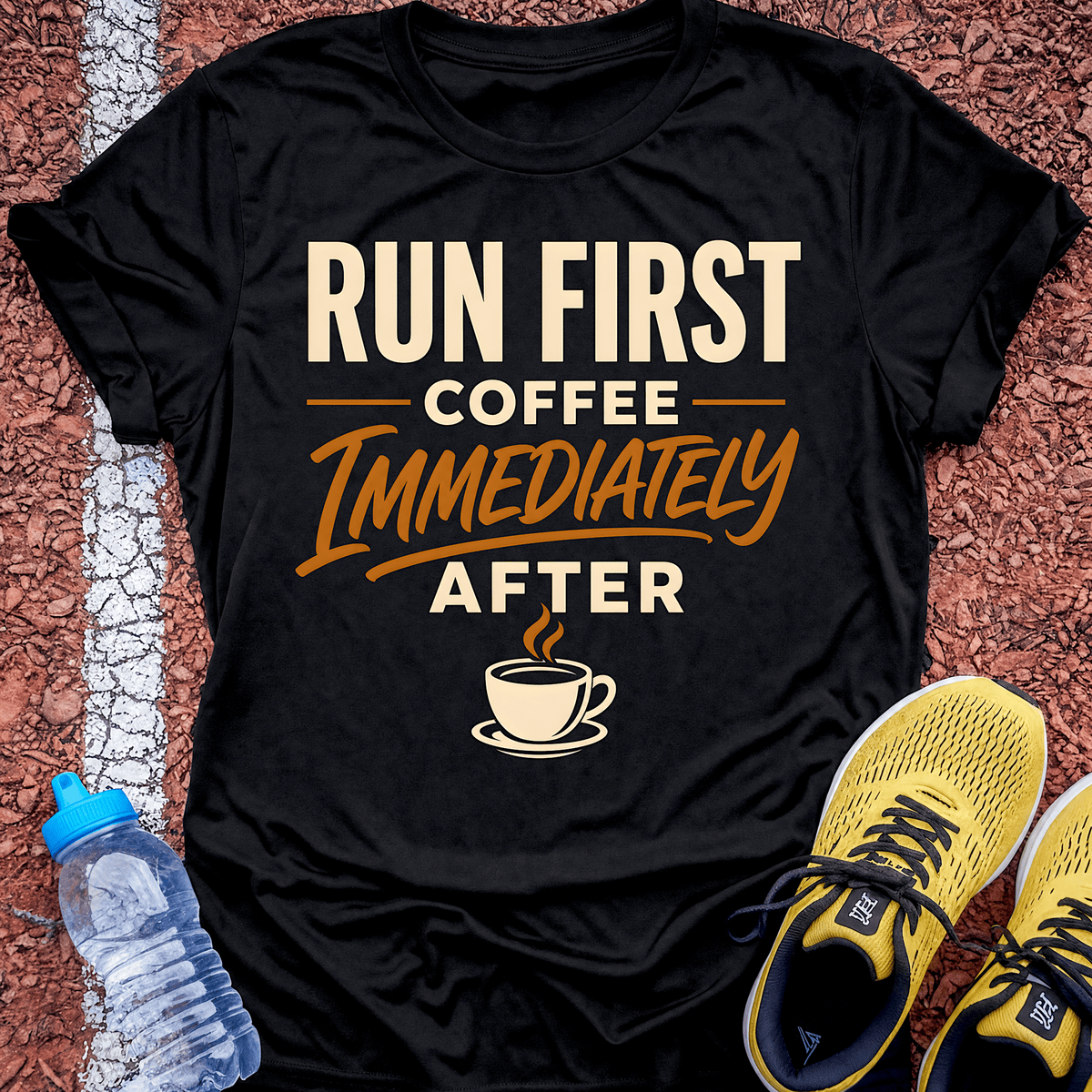 Run First, Coffee Immediately After - Black