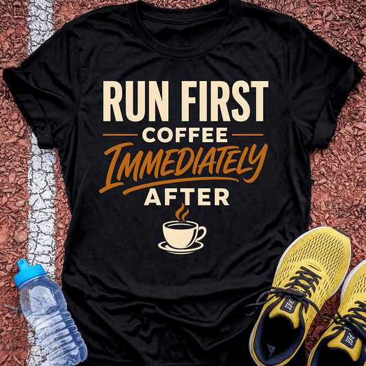 Run First, Coffee Immediately After - Black