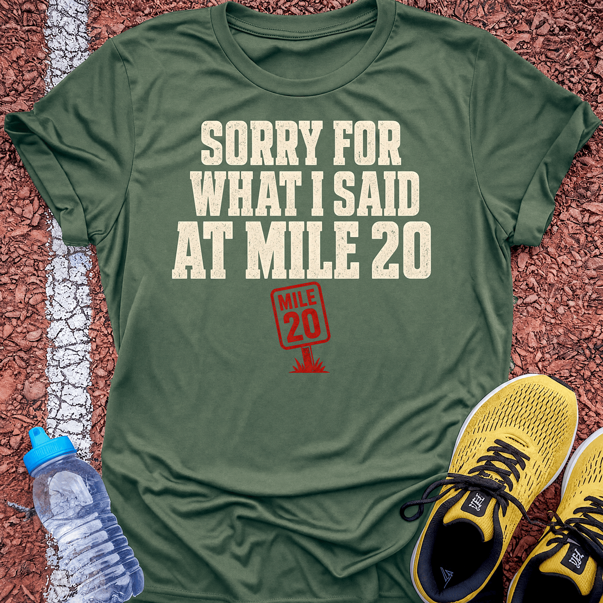 Mile 20 T-Shirt - Military Green