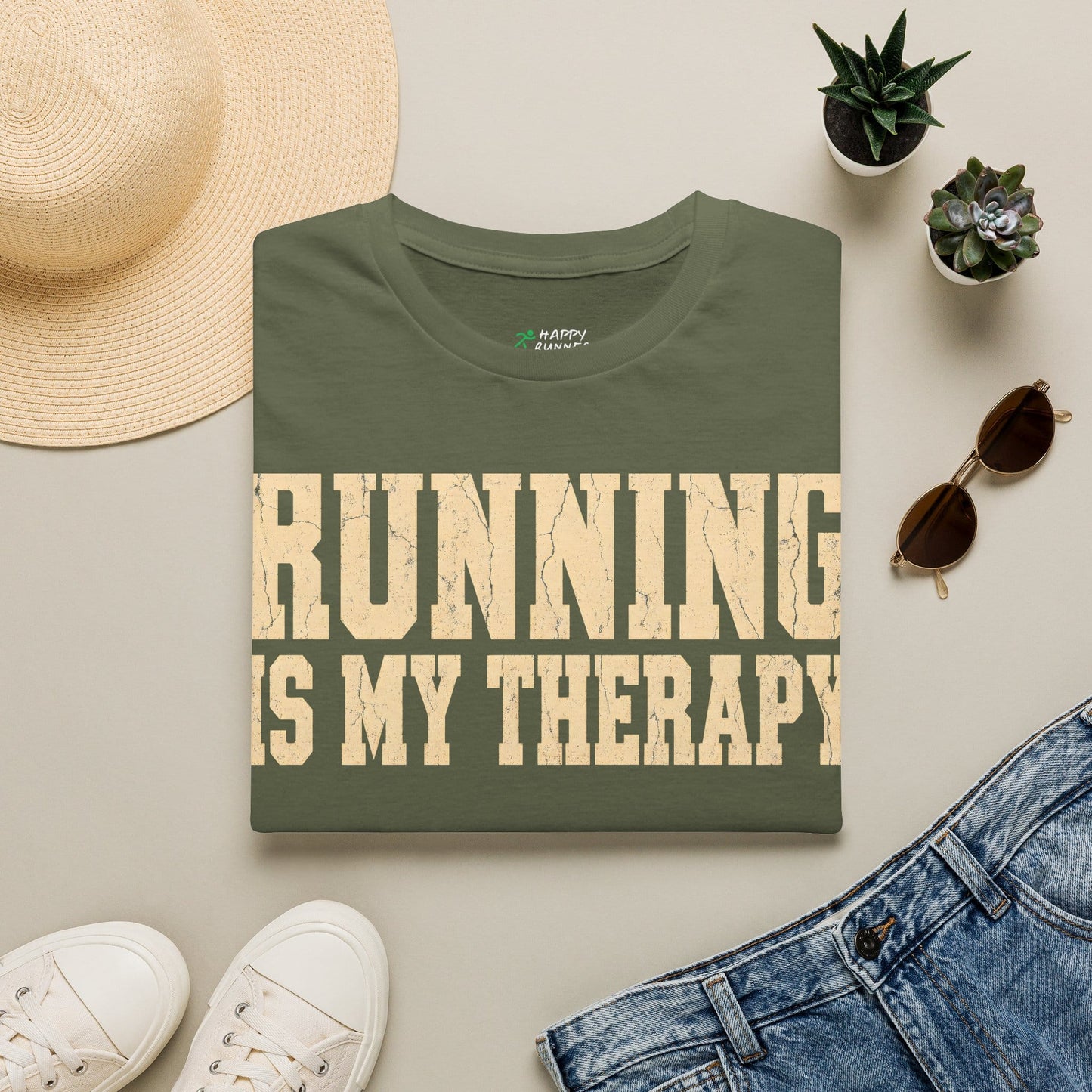 Running Is My Therapy T-Shirt